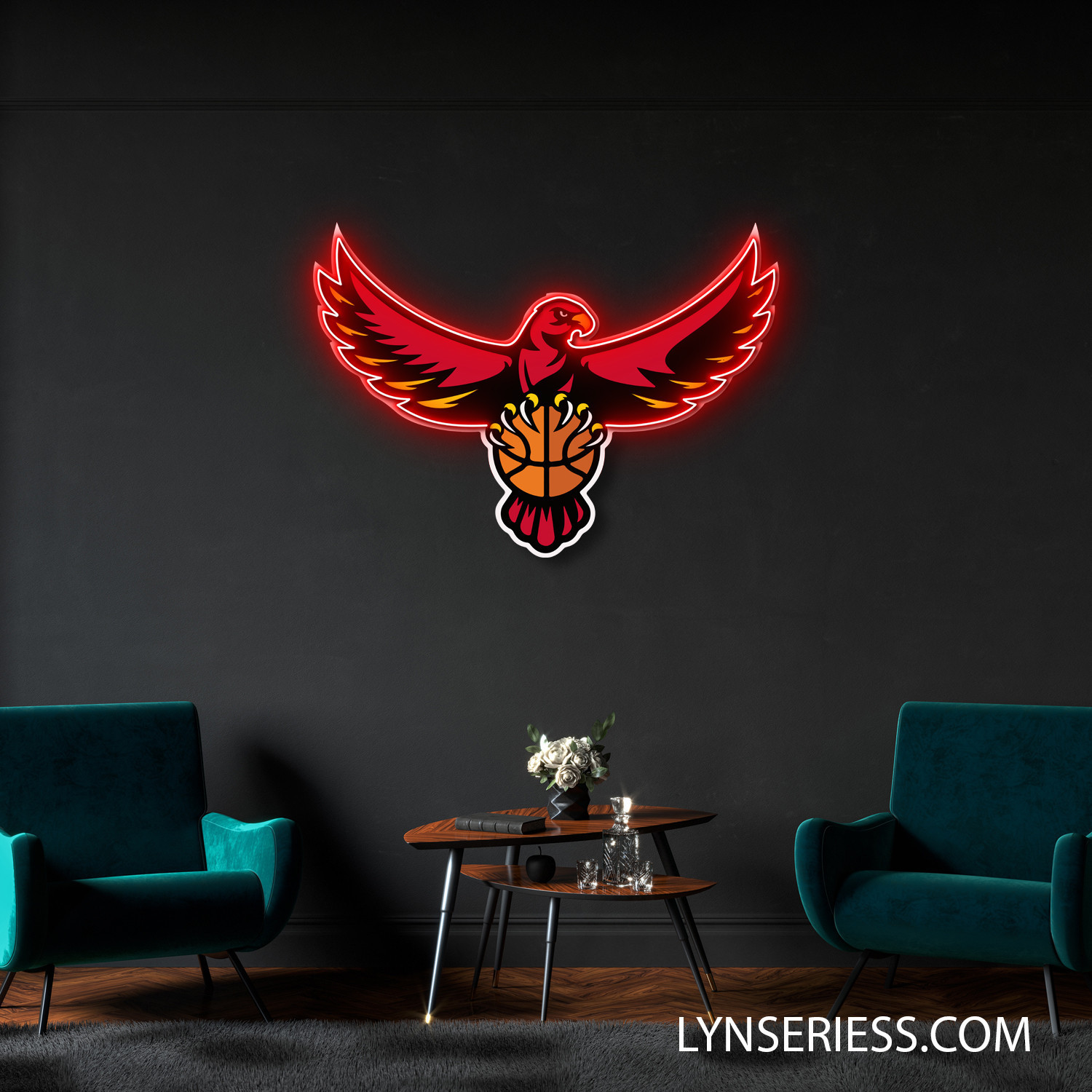 Atlanta Hawks Neon LED Sign NBA Acrylic Artwork Wall Art Home Decor