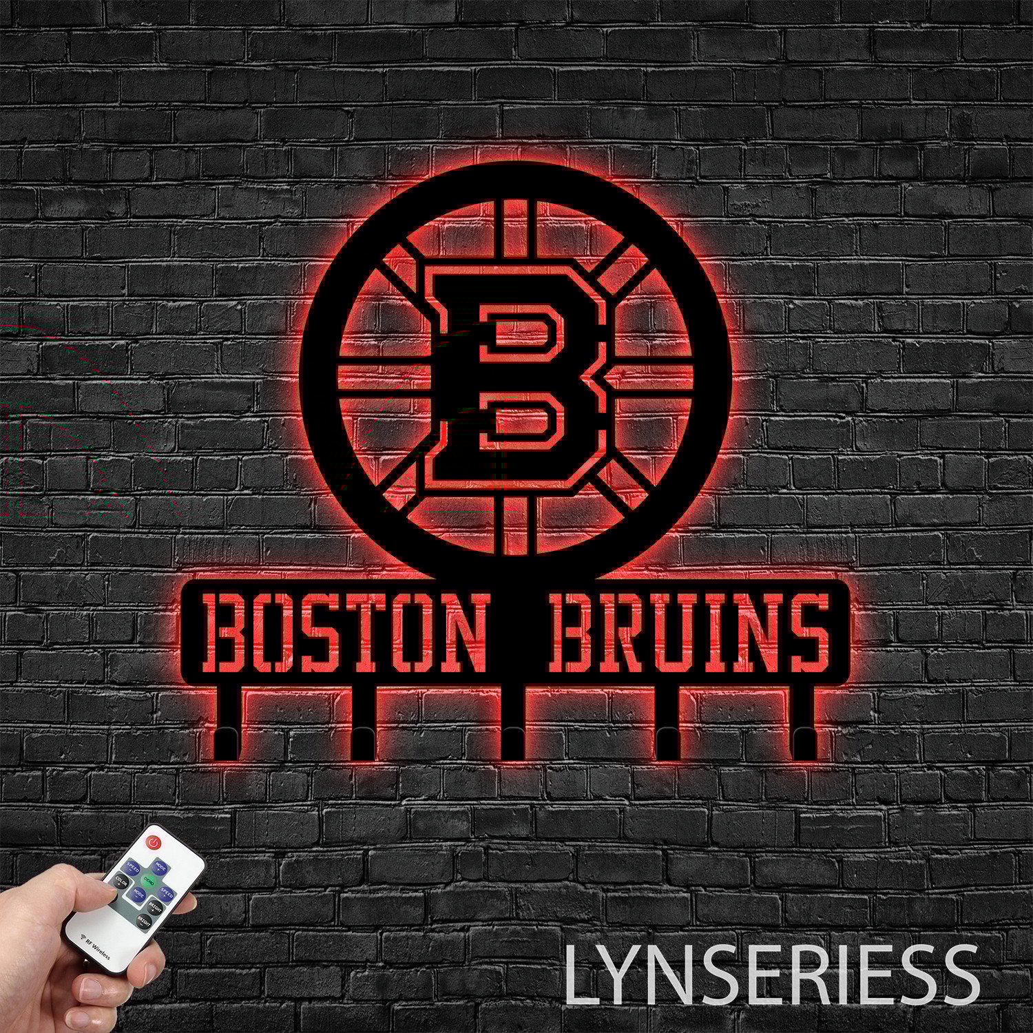 Boston Bruins Metal Key Holder LED Light NHL Fan Wall Hanger