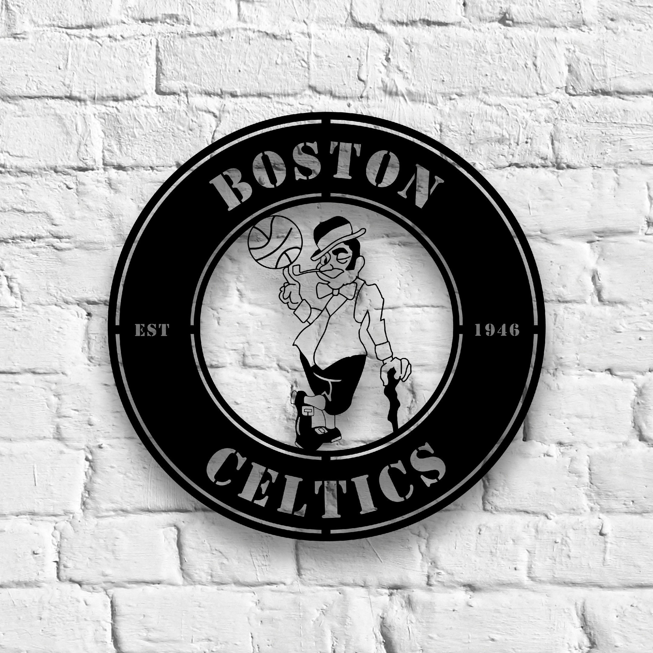 Boston Celtics Metal Sign LED Light NBA Wall Art Home Decor