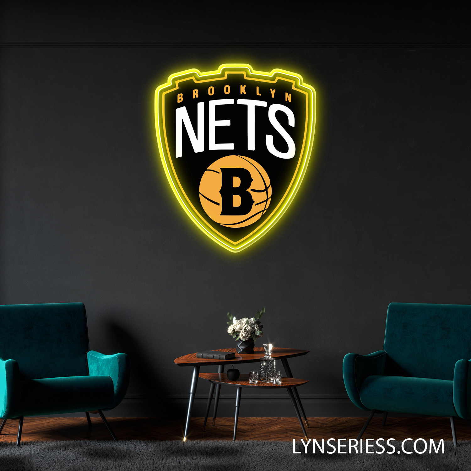 Brooklyn Nets Neon LED Sign NBA Acrylic Artwork Wall Art Home Decor