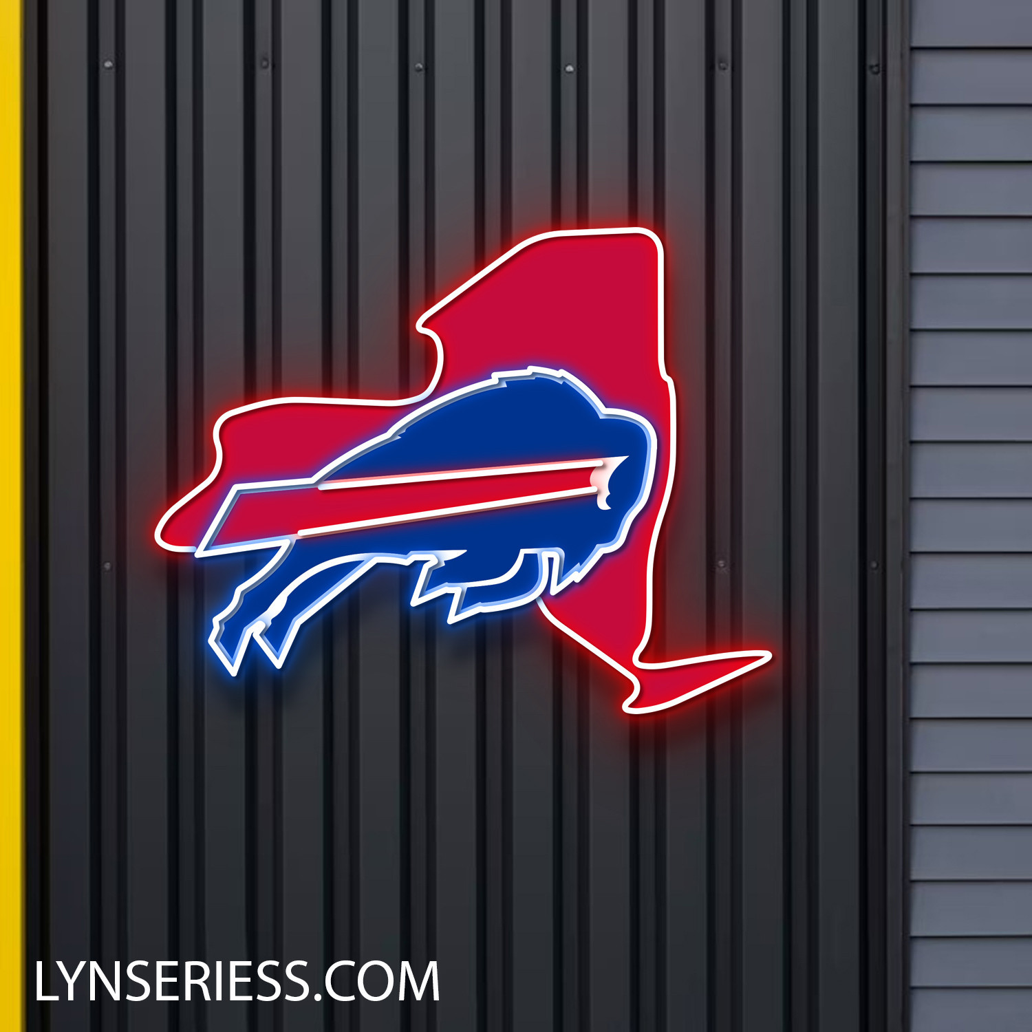 Buffalo Bills New York State Map Neon LED Sign NFL Acrylic Artwork Wall Art Home Decor