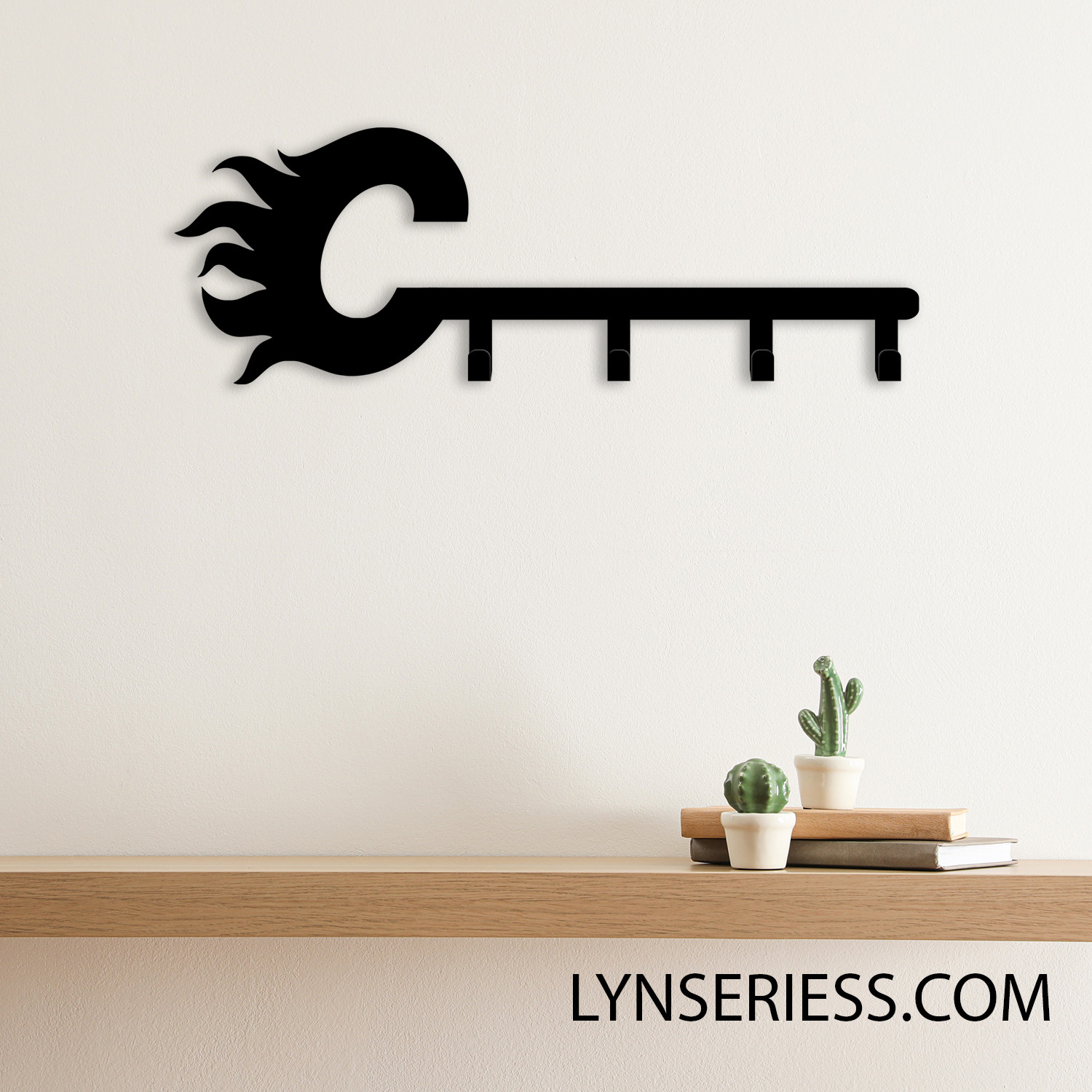 Calgary Flames Metal Key Hooks NHL Fan Wall Hanger