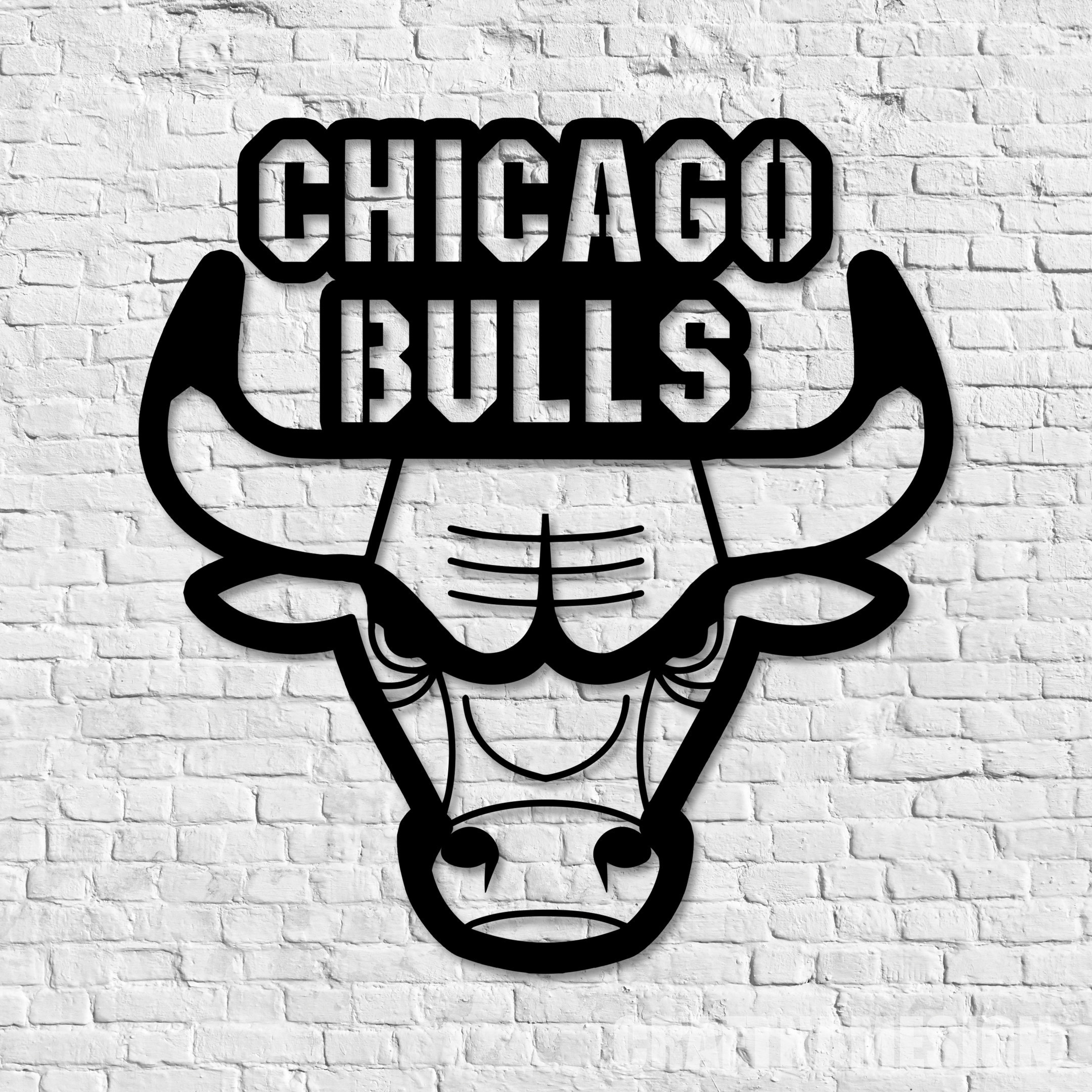 Chicago Bulls Logo Metal Sign LED Light NBA Fan Wall Art Home Decor
