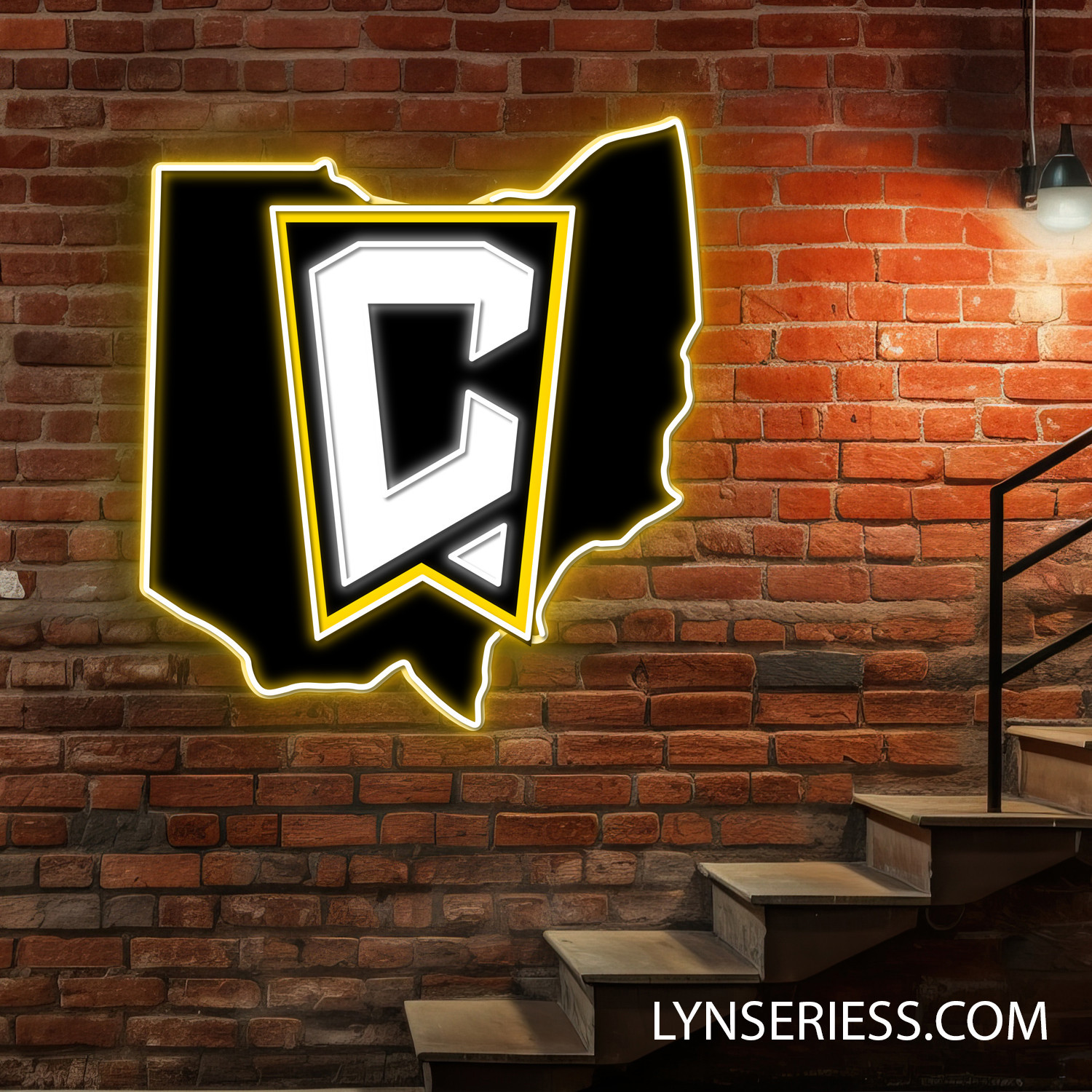 Columbus Crew FC Ohio State Map Neon LED Sign MLS Acrylic Artwork Wall Art Home Decor