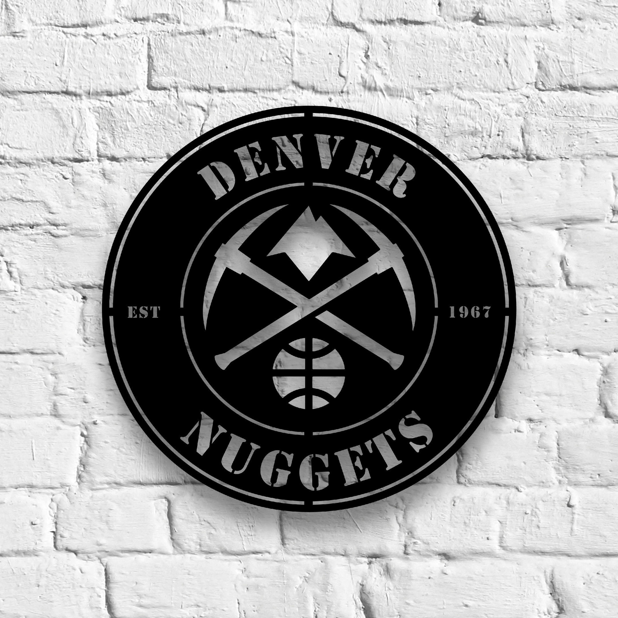 Denver Nuggets Metal Sign LED Light NBA Wall Art Home Decor