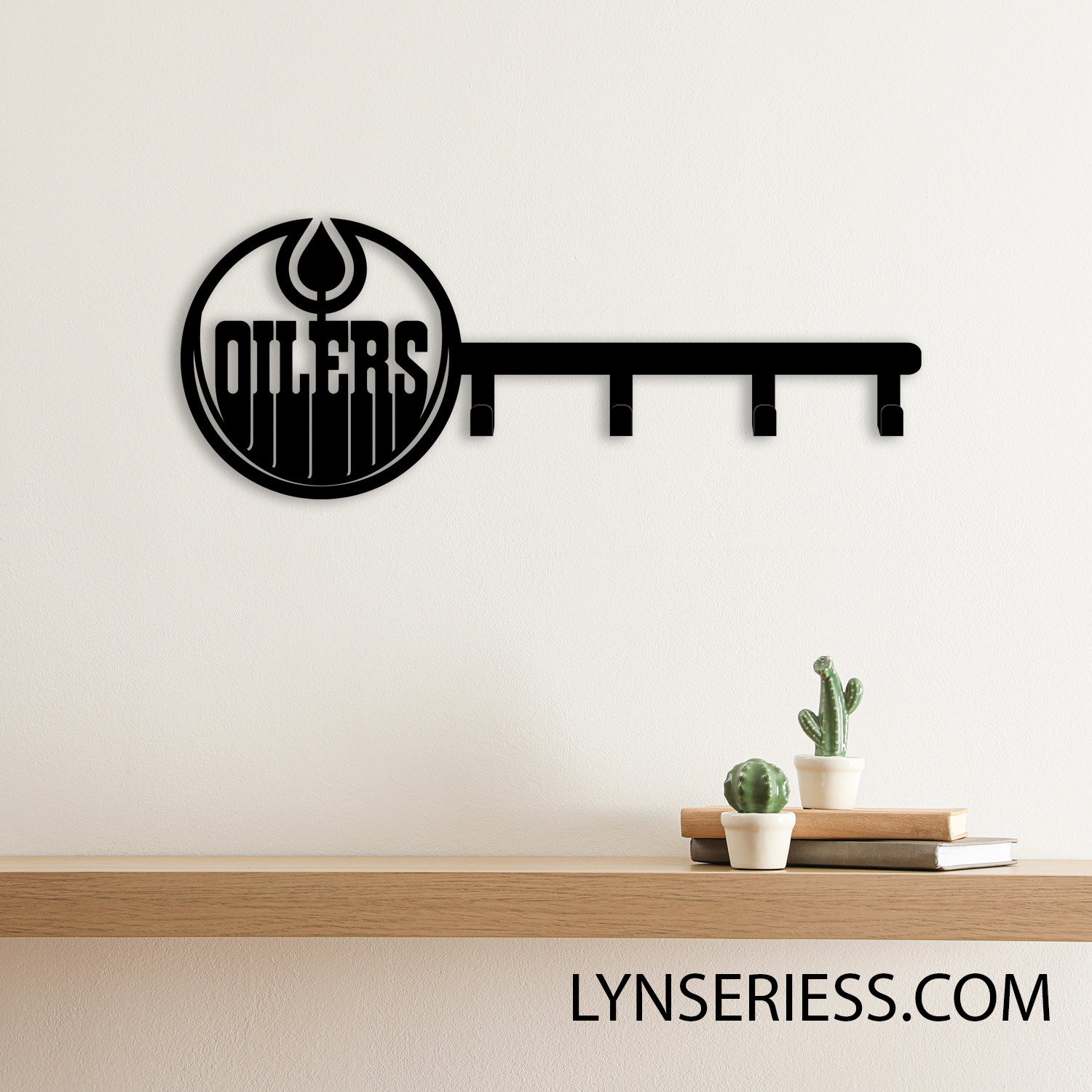 Edmonton Oilers Metal Key Hooks NHL Fan Wall Hanger