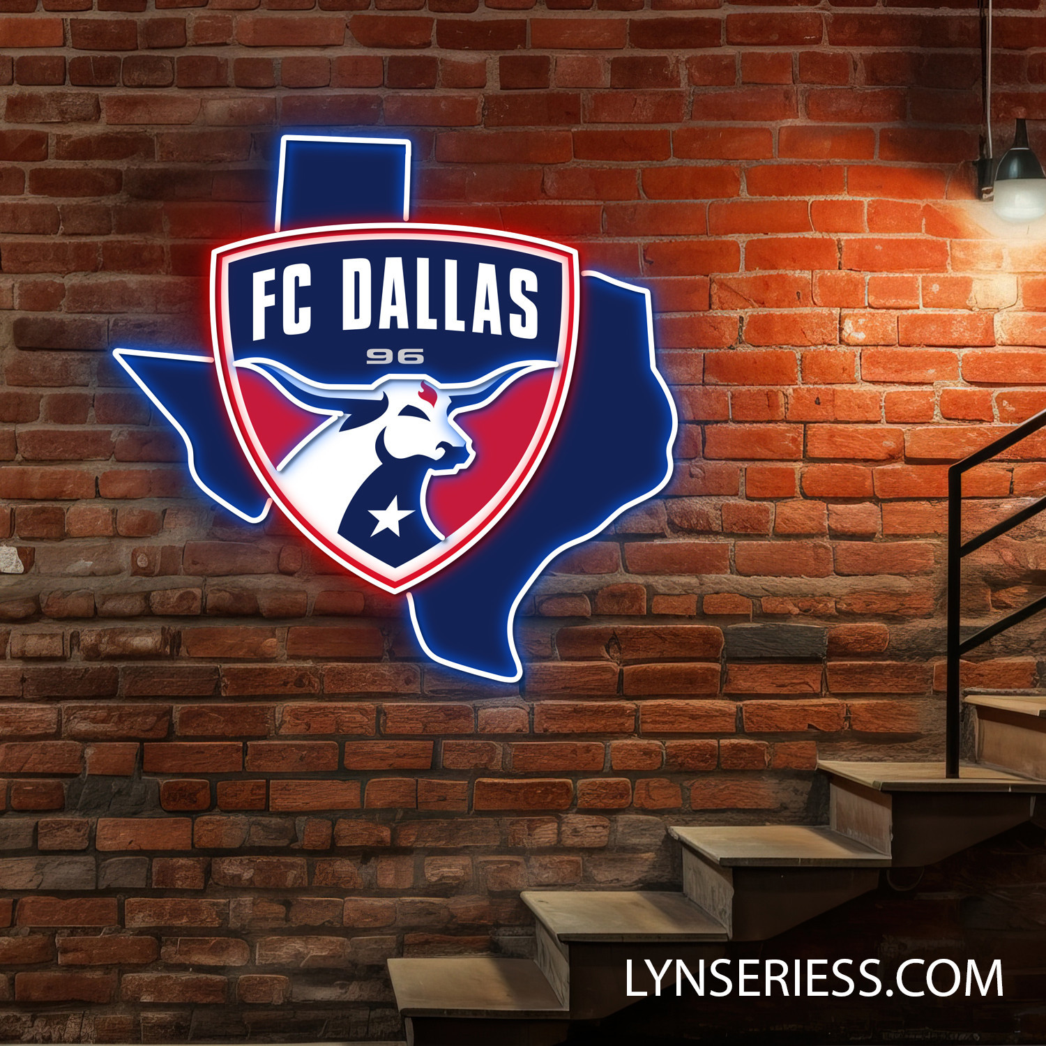 FC Dallas Texas State Map Neon LED Sign MLS Acrylic Artwork Wall Art Home Decor