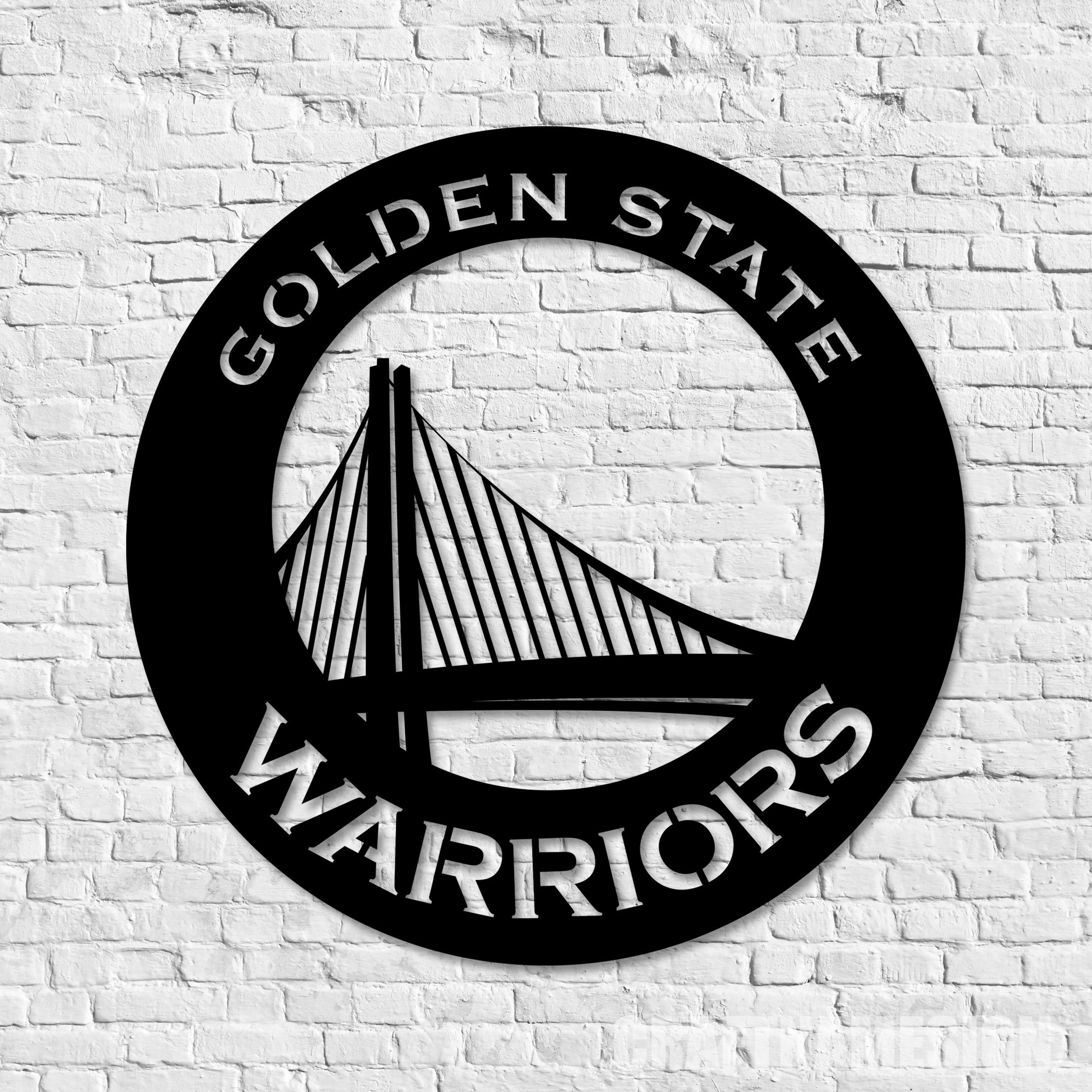 Golden State Warriors Logo Metal Sign LED Light NBA Fan Wall Art Home Decor