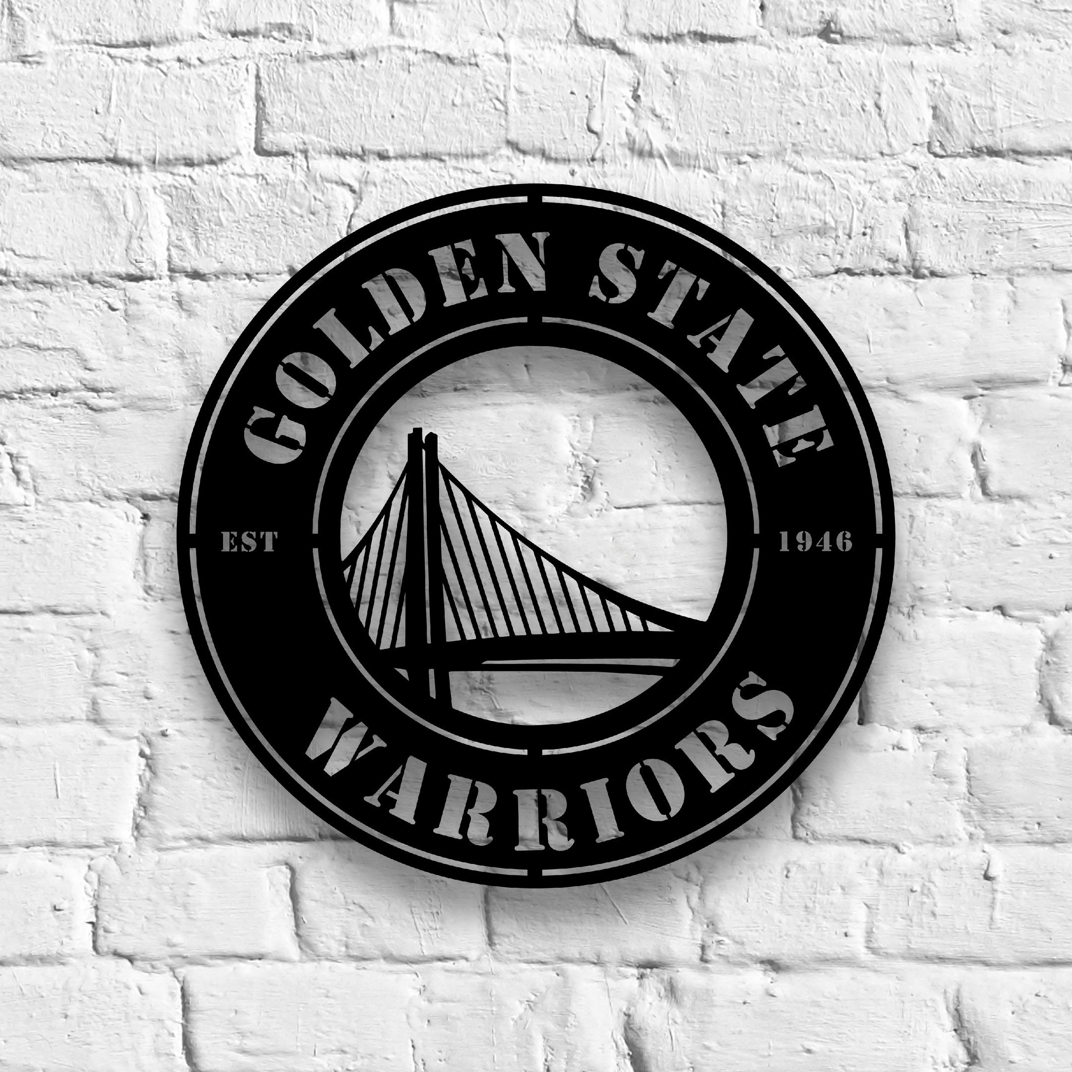 Golden State Warriors Metal Sign LED Light NBA Wall Art Home Decor