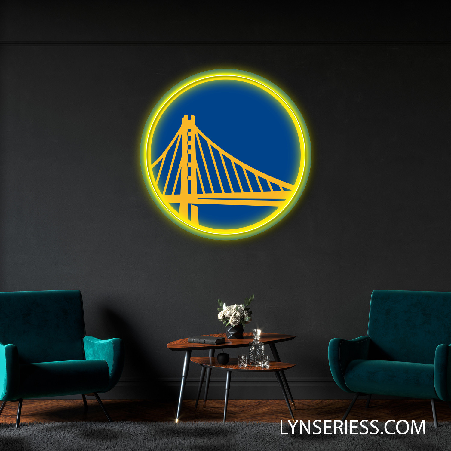 Golden State Warriors Neon LED Sign NBA Acrylic Artwork Wall Art Home Decor