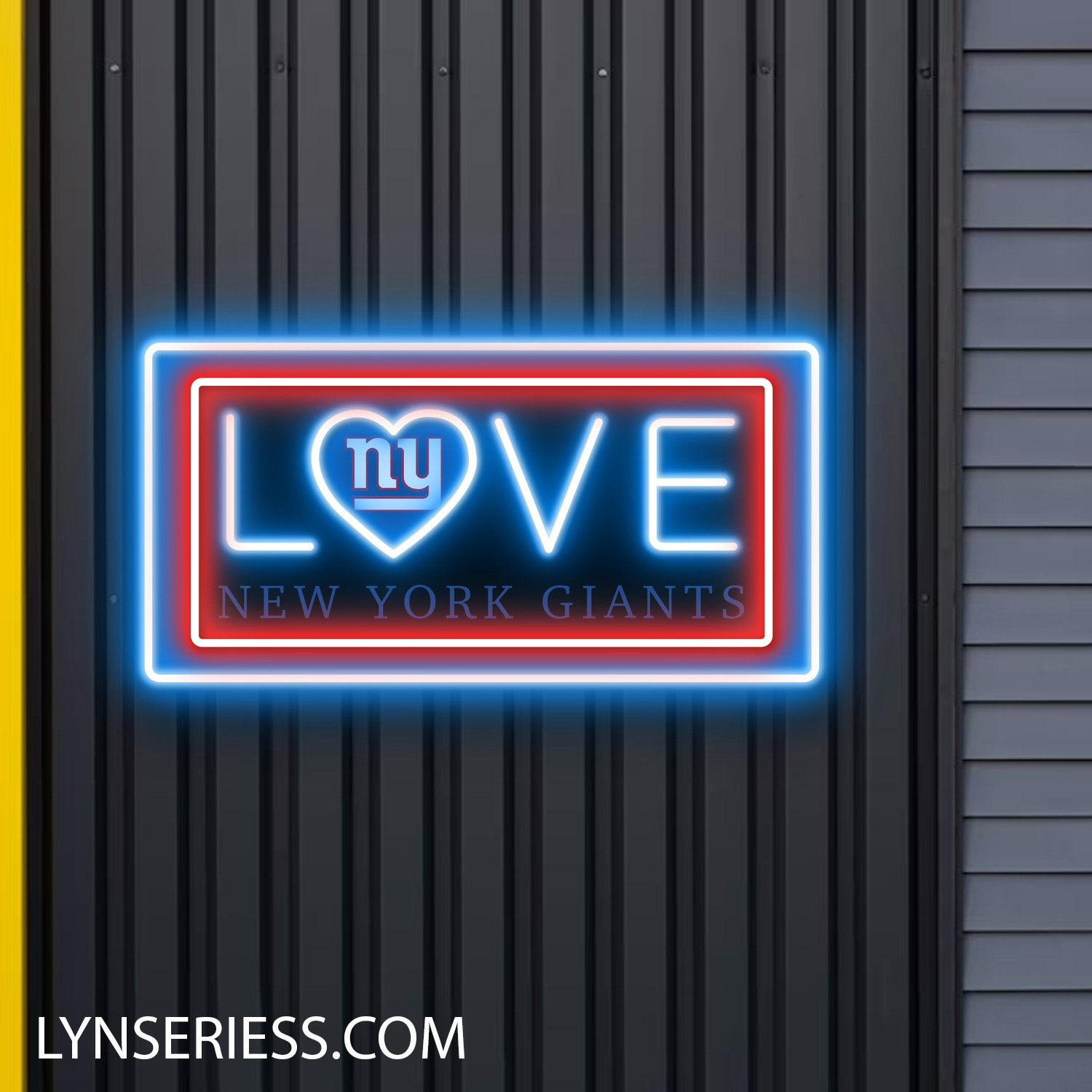 Love New York Giants Sign Neon LED Sign NFL Acrylic Artwork Wall Art Home Decor