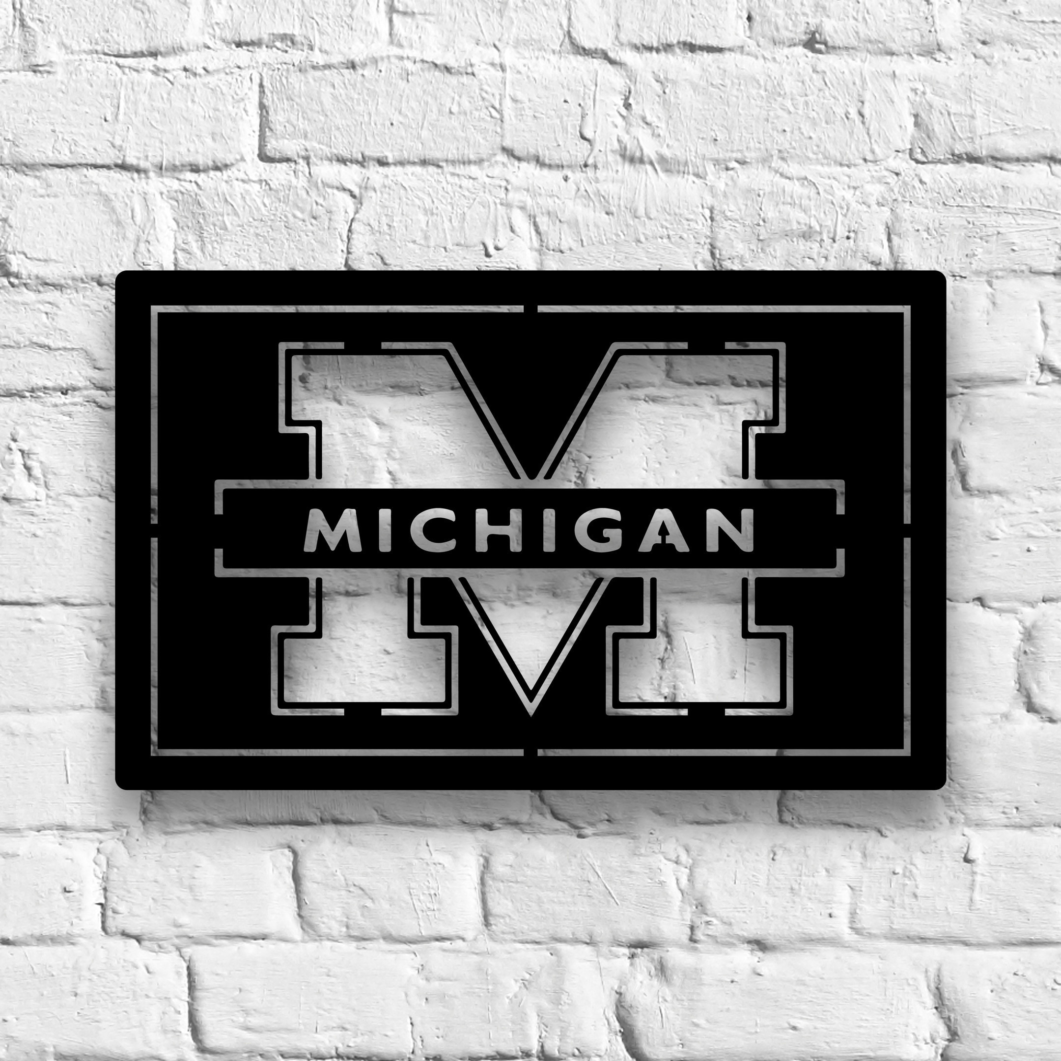 Michigan Wolverines Metal Sign LED Light Home Bar Wall Art Decor