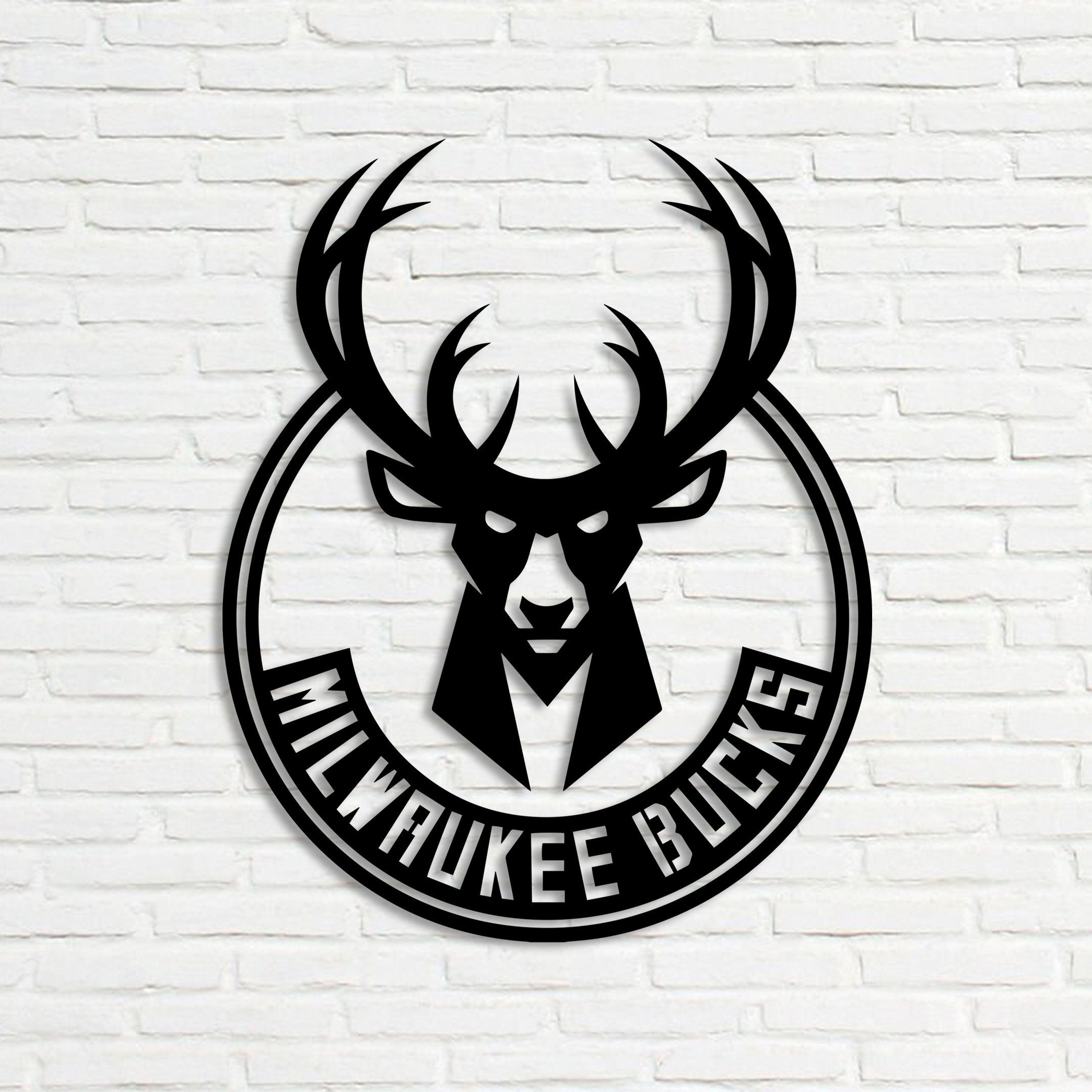 Milwaukee Bucks Logo Metal Sign LED Light NBA Fan Wall Art Home Decor
