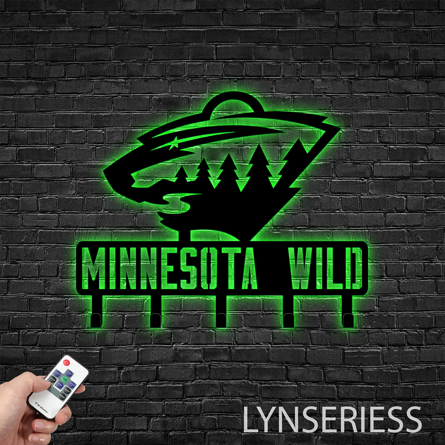 Minnesota Wild Metal Key Holder LED Light NHL Fan Wall Hanger