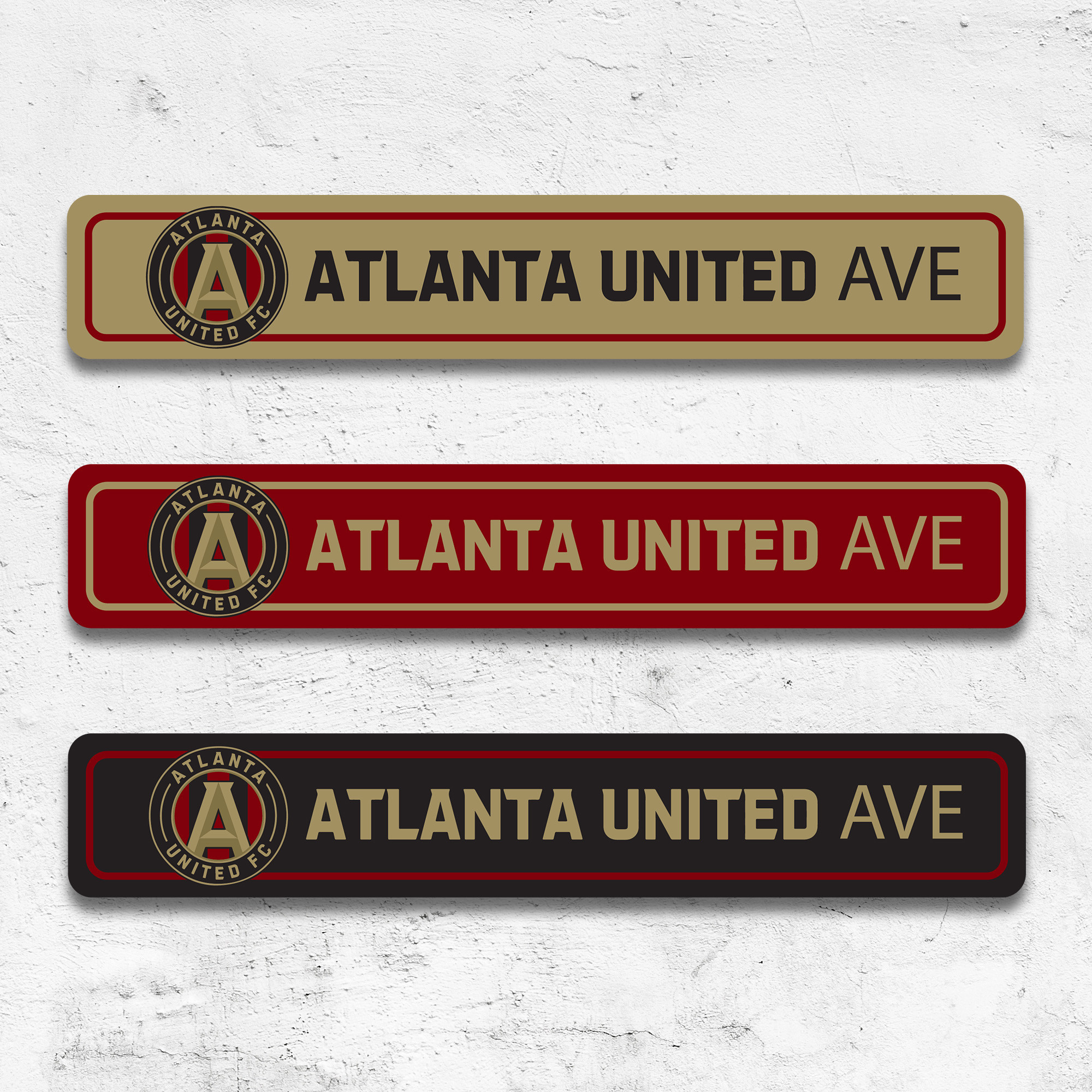 MLS Atlanta United FC Metal Printed Soccer Street Ave Sign