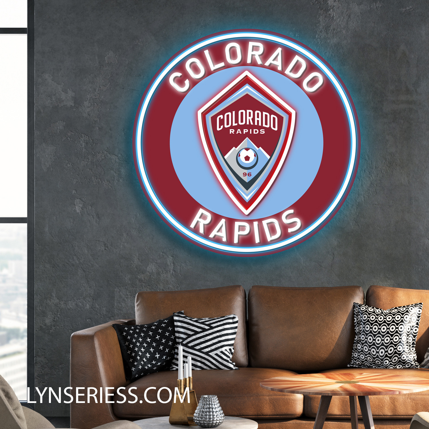 MLS Colorado Rapids Neon LED Sign Soccer Acrylic Artwork Wall Art Home Decor