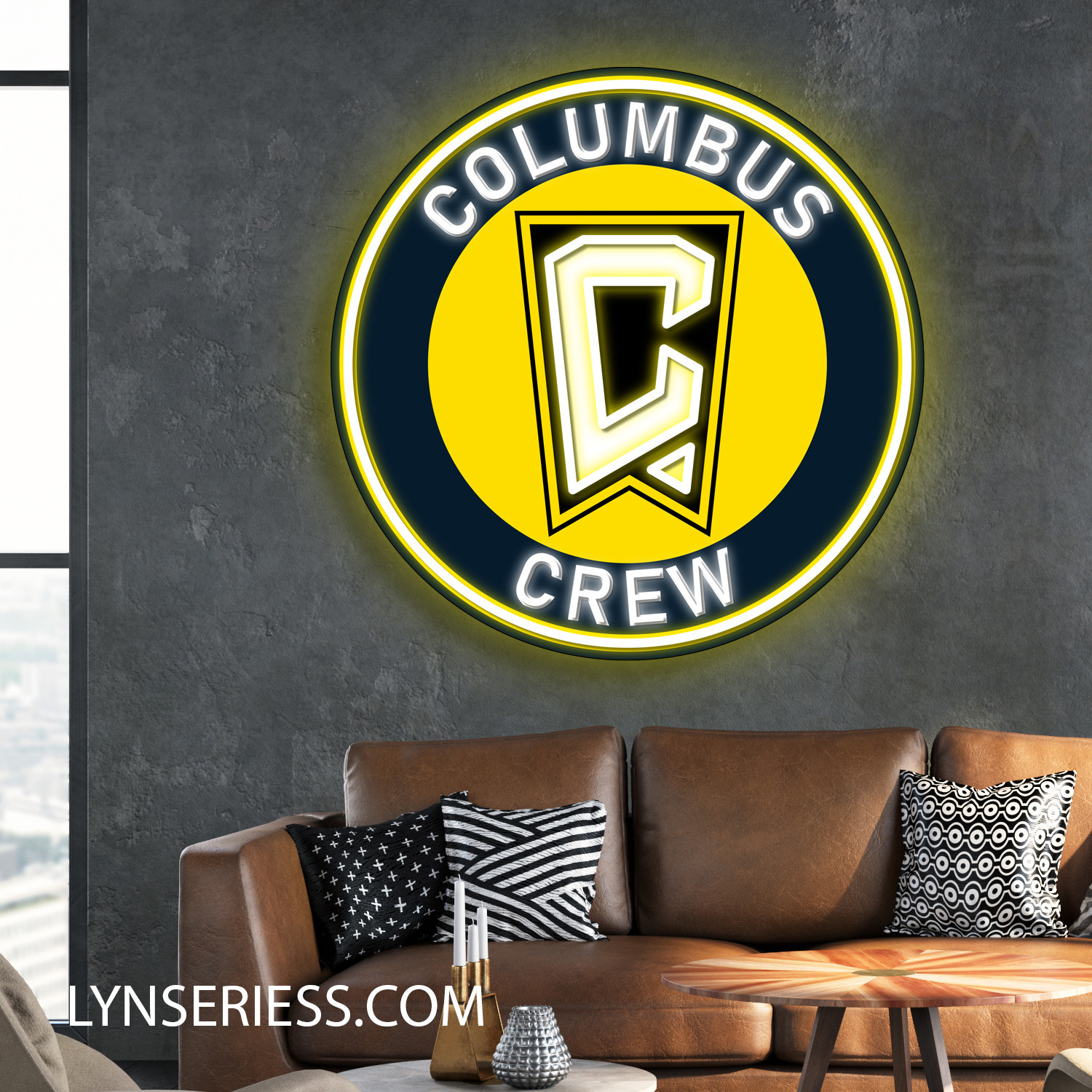 MLS Columbus Crew Neon LED Sign Soccer Acrylic Artwork Wall Art Home Decor
