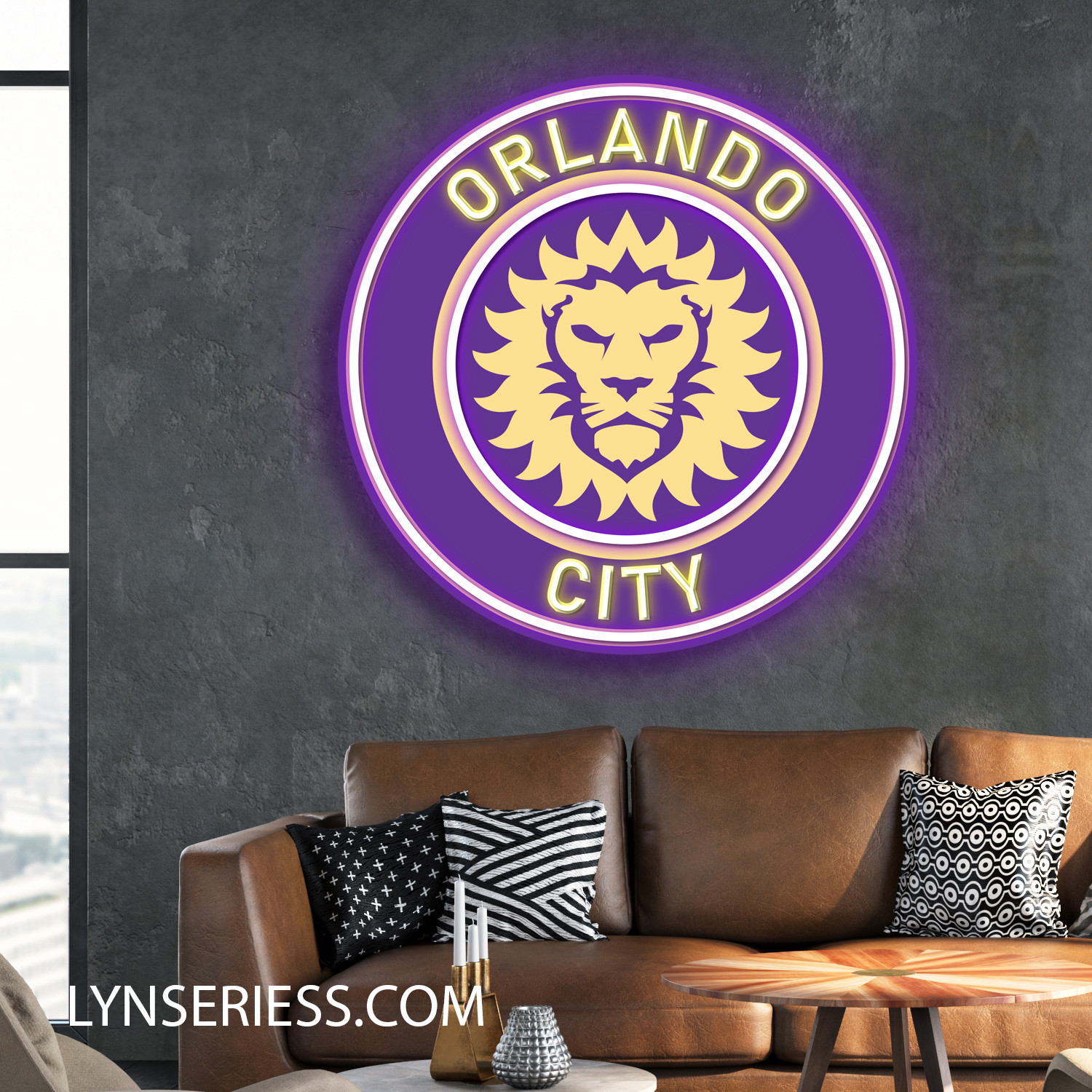 MLS Orlando City Neon LED Sign Soccer Acrylic Artwork Wall Art Home Decor