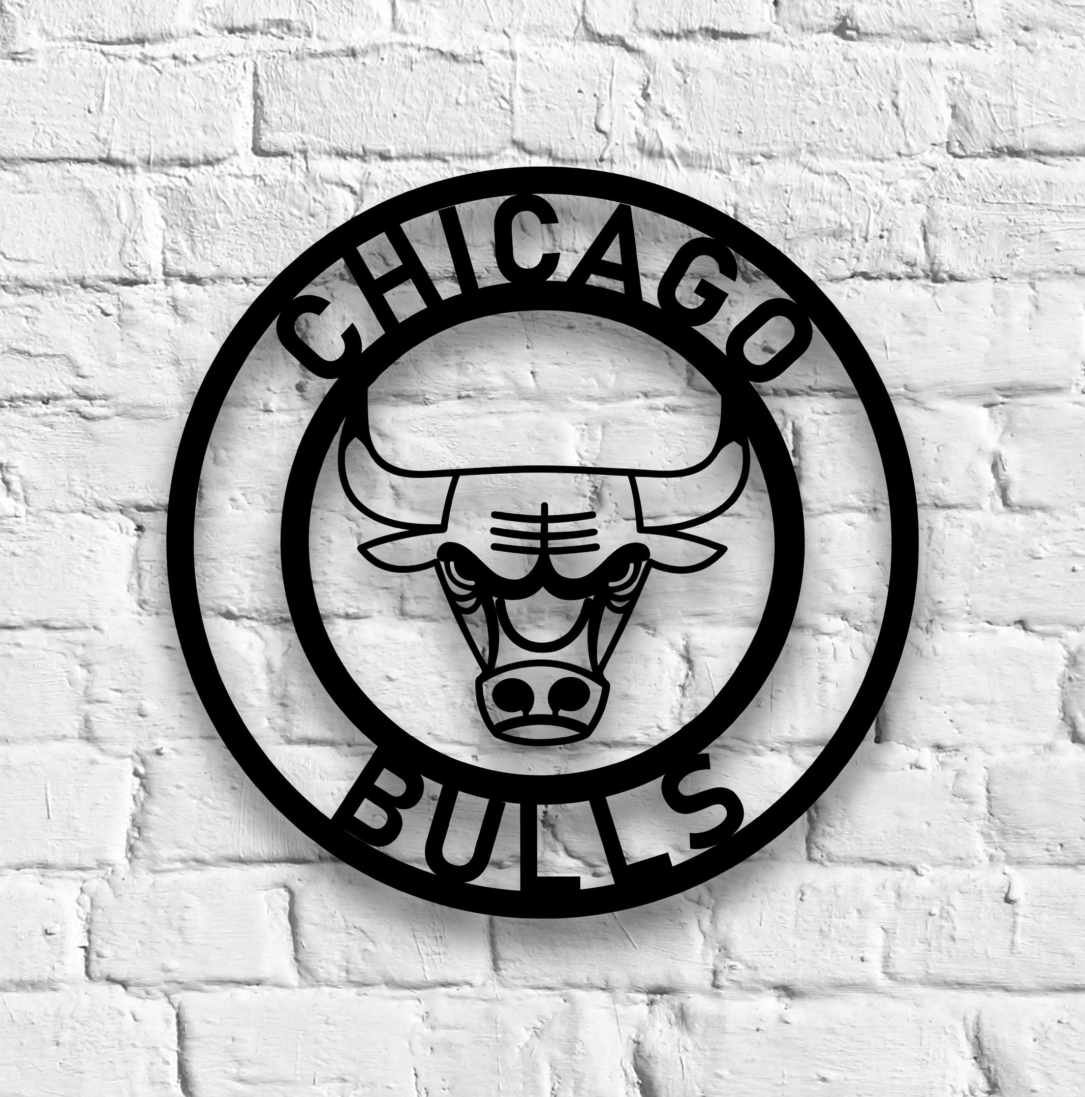 NBA Chicago Bulls Metal Sign LED Light Basketball Wall Art Home Decor