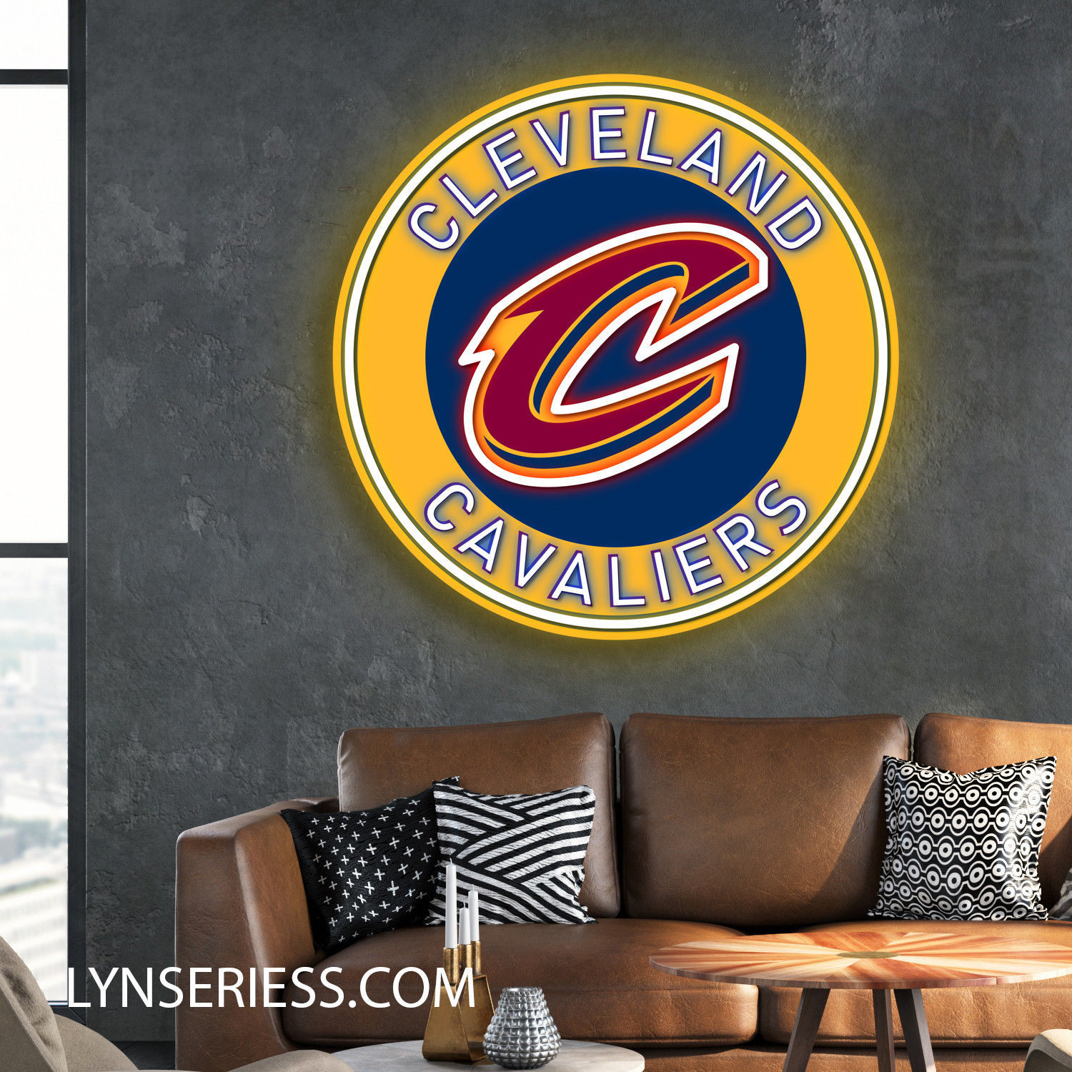NBA Cleveland Cavaliers Neon LED Sign Basketball Acrylic Artwork Wall Art Home Decor