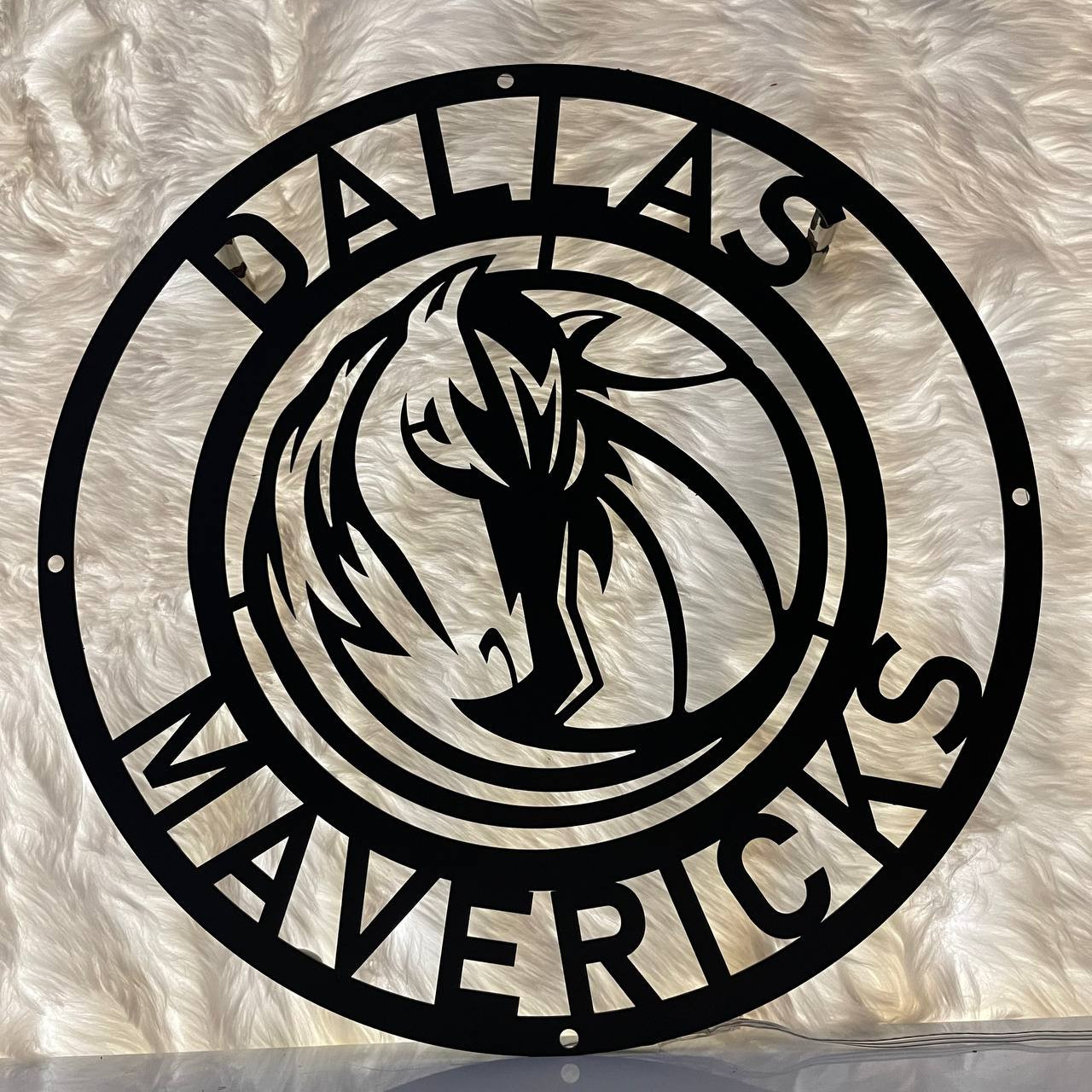 NBA Dallas Mavericks Metal Sign LED Light Basketball Wall Art Home Decor