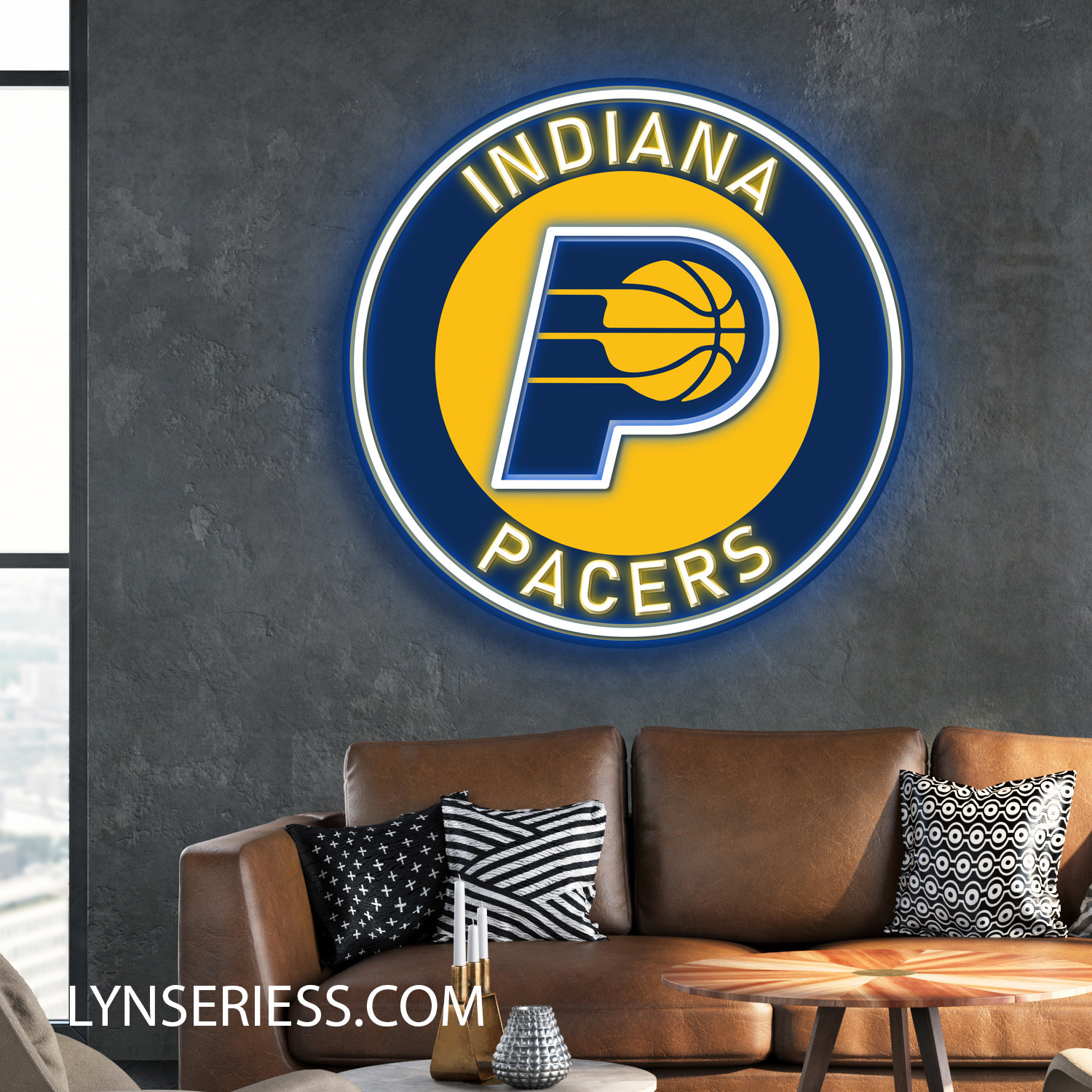 NBA Indiana Pacers Neon LED Sign Basketball Acrylic Artwork Wall Art Home Decor