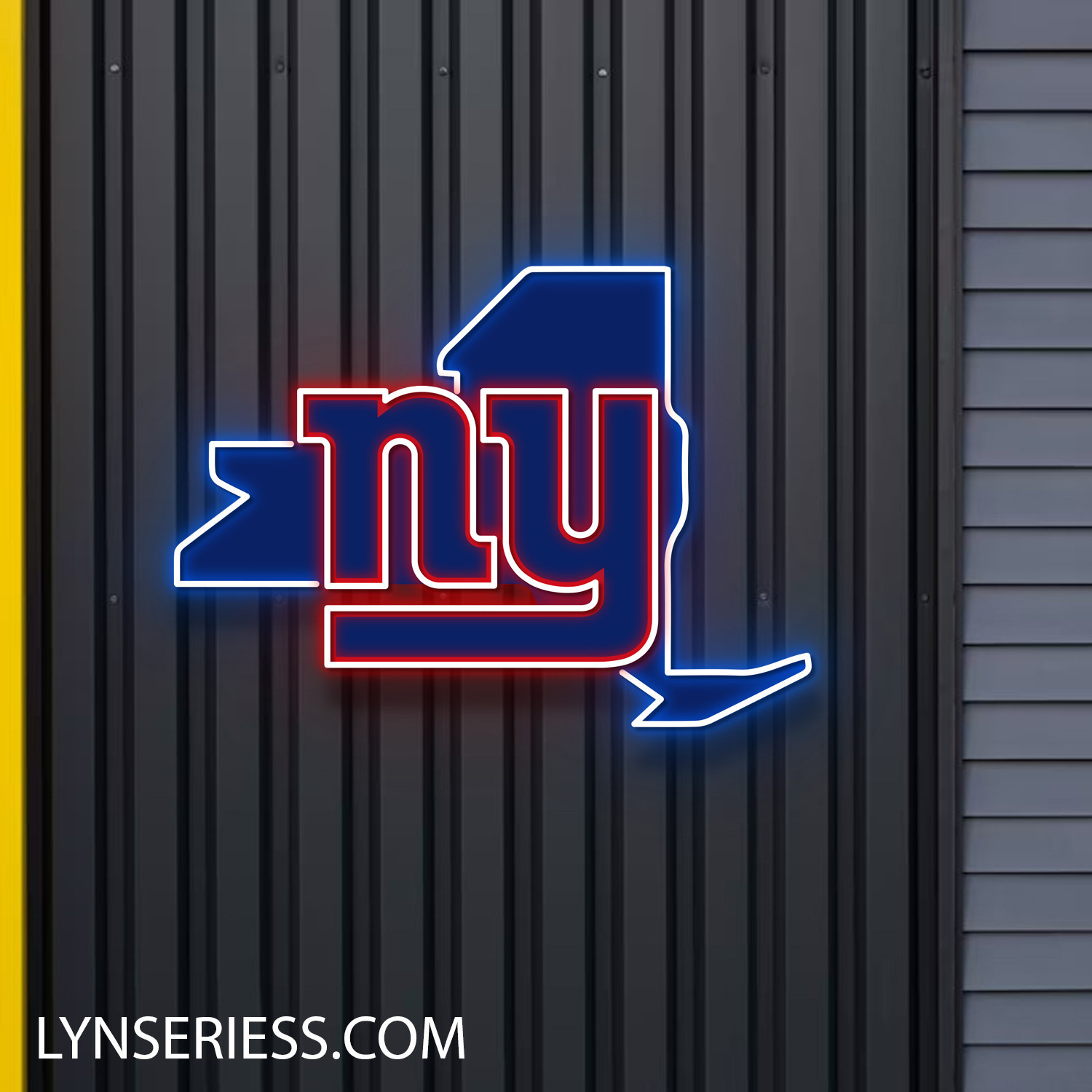 New York Giants New York State Map Neon LED Sign NFL Acrylic Artwork Wall Art Home Decor