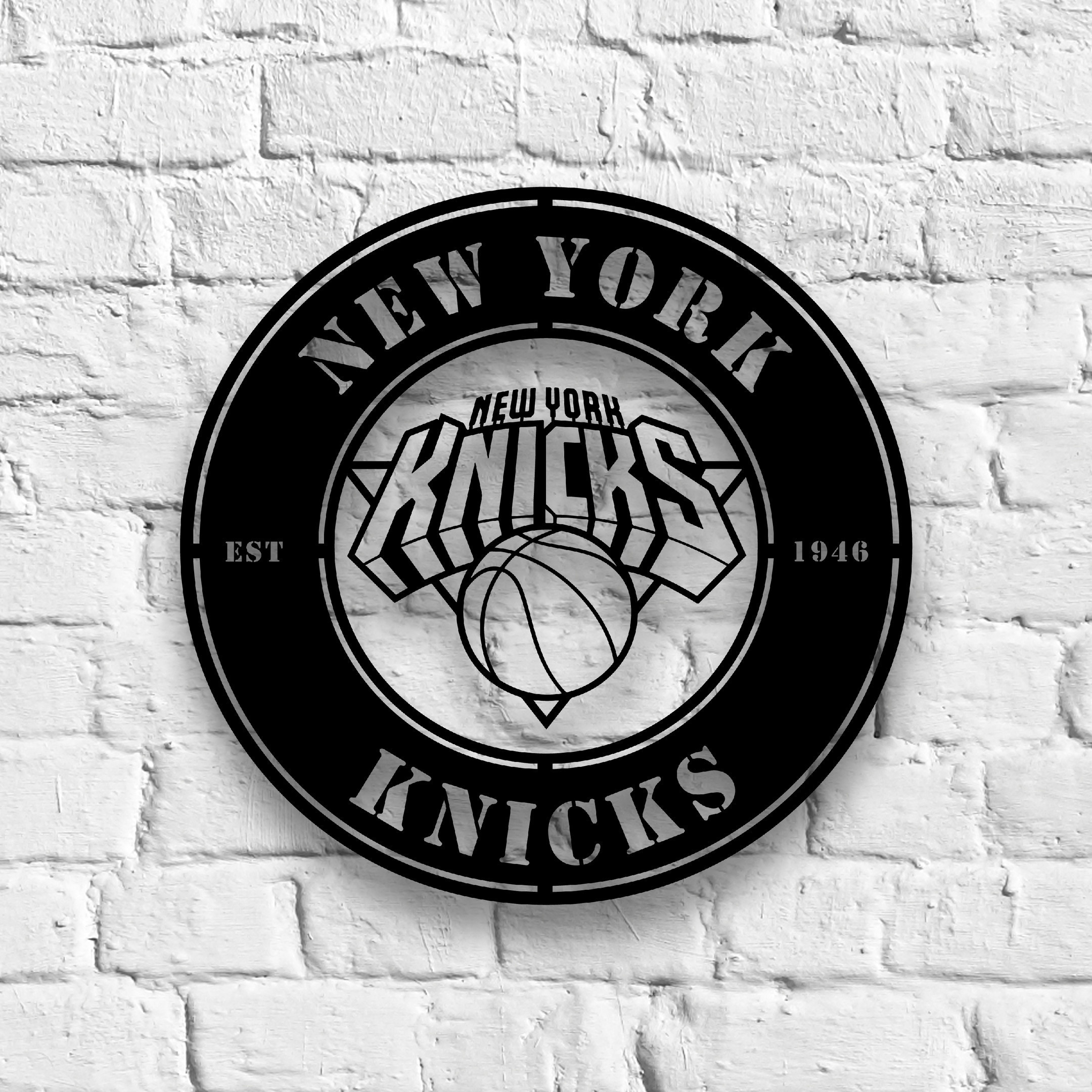 New York Knicks Metal Sign LED Light NBA Wall Art Home Decor