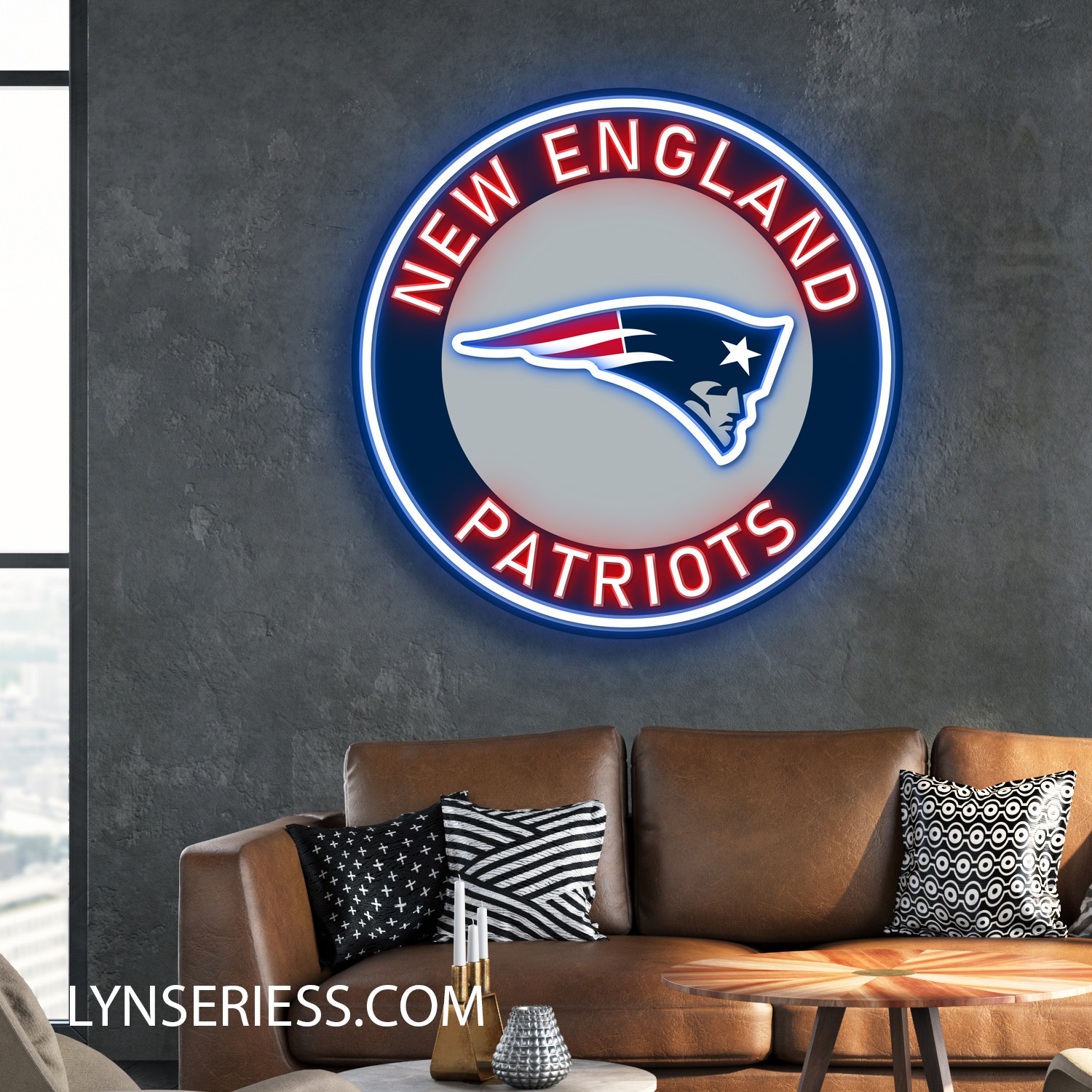 NFL New England Patriots Neon LED Sign Football Acrylic Artwork Wall Art Home Decor