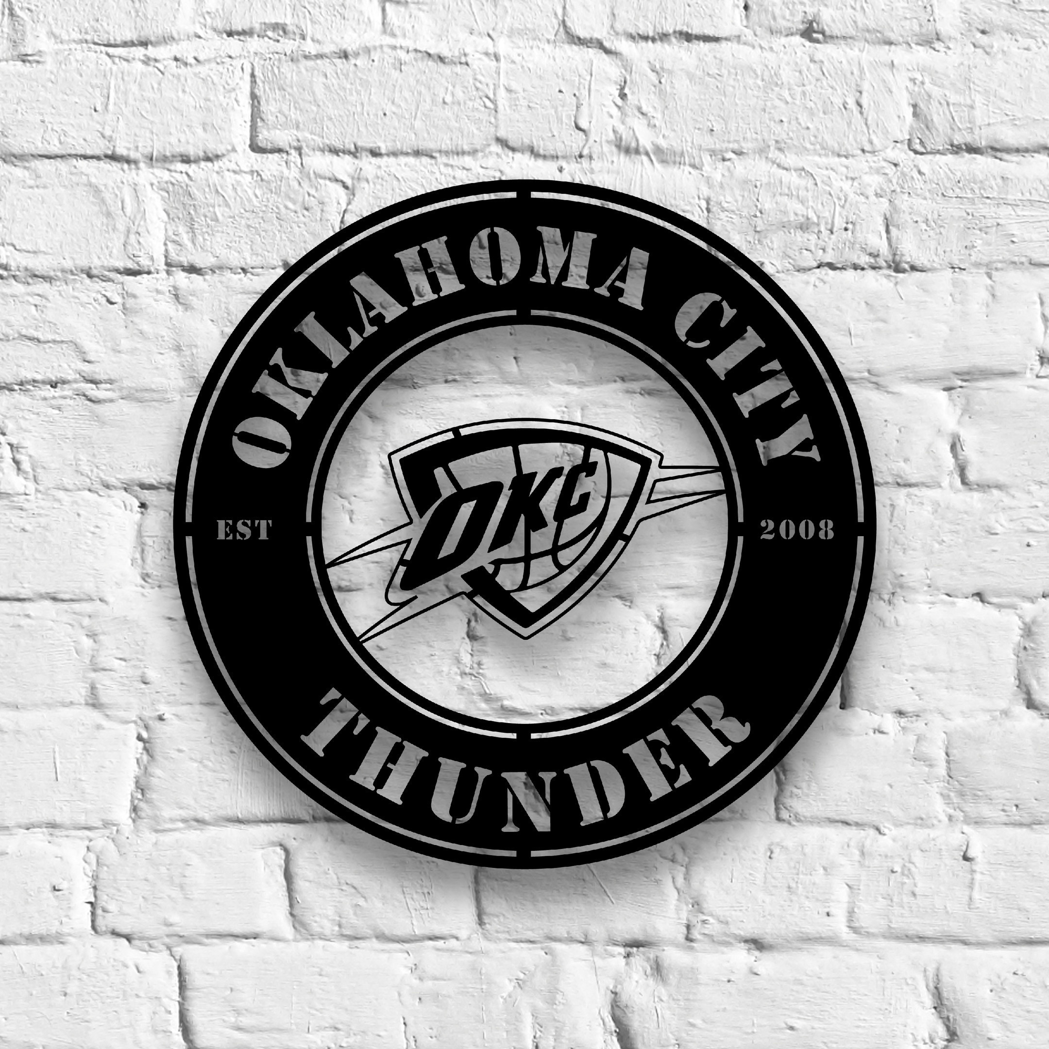 Oklahoma City Thunder Metal Sign LED Light NBA Wall Art Home Decor
