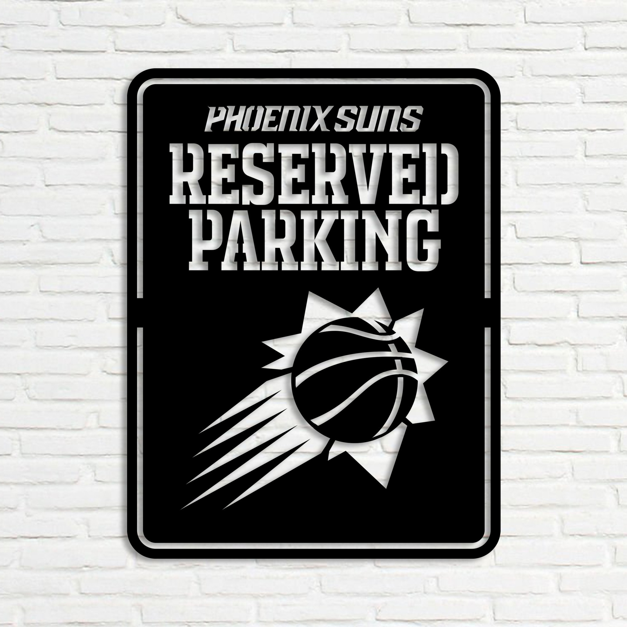 Phoenix Suns Reserved Parking Logo Metal Sign LED Light NBA Fan Wall Art Home Decor