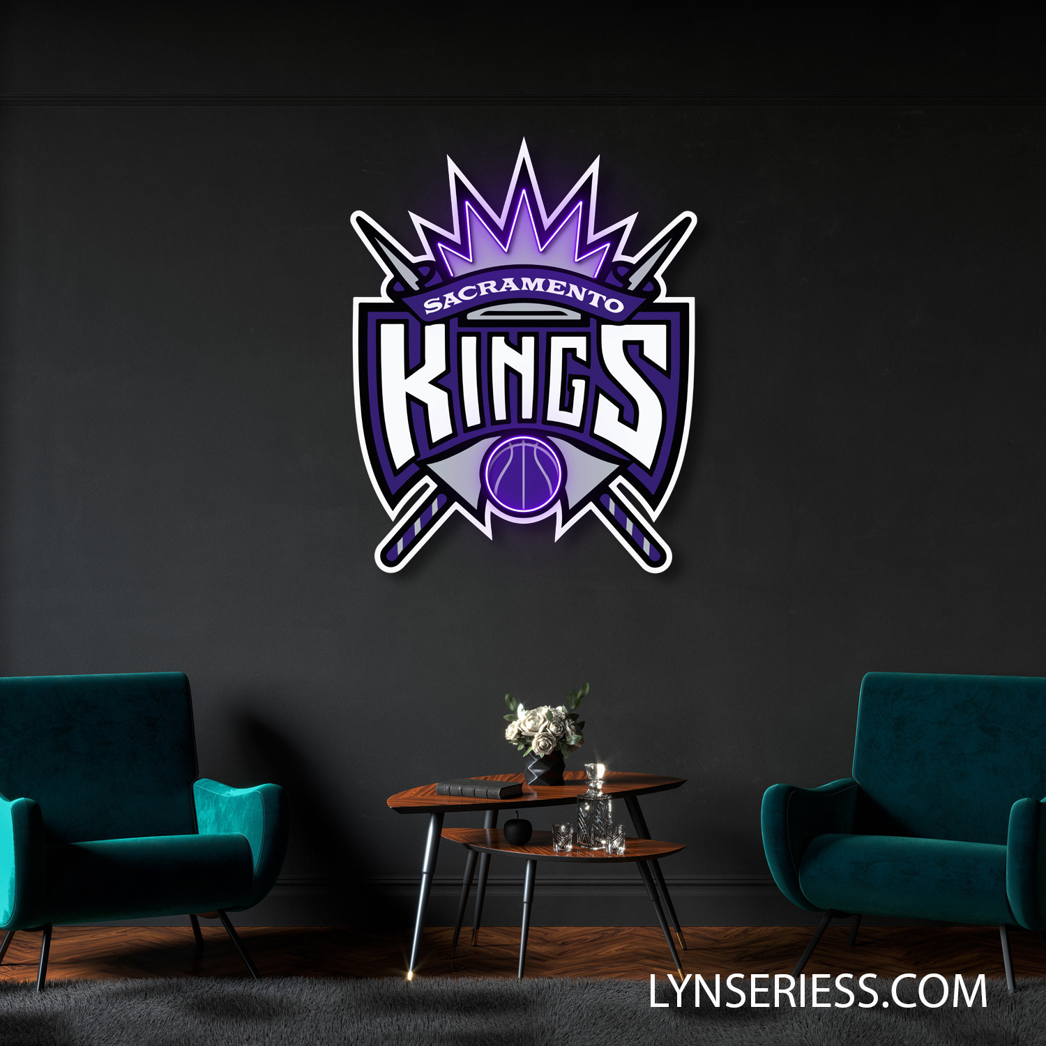 Sacramento Kings Neon LED Sign NBA Acrylic Artwork Wall Art Home Decor