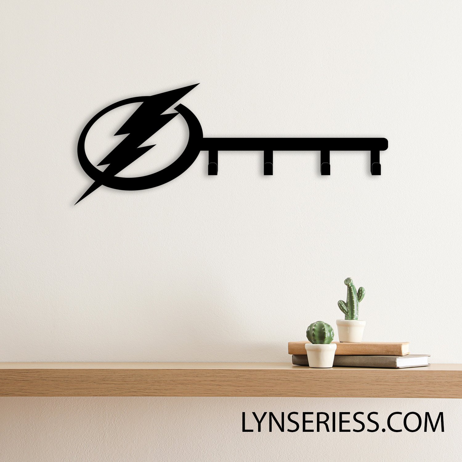 Tampa Bay Lightning Metal Key Hooks NHL Fan Wall Hanger