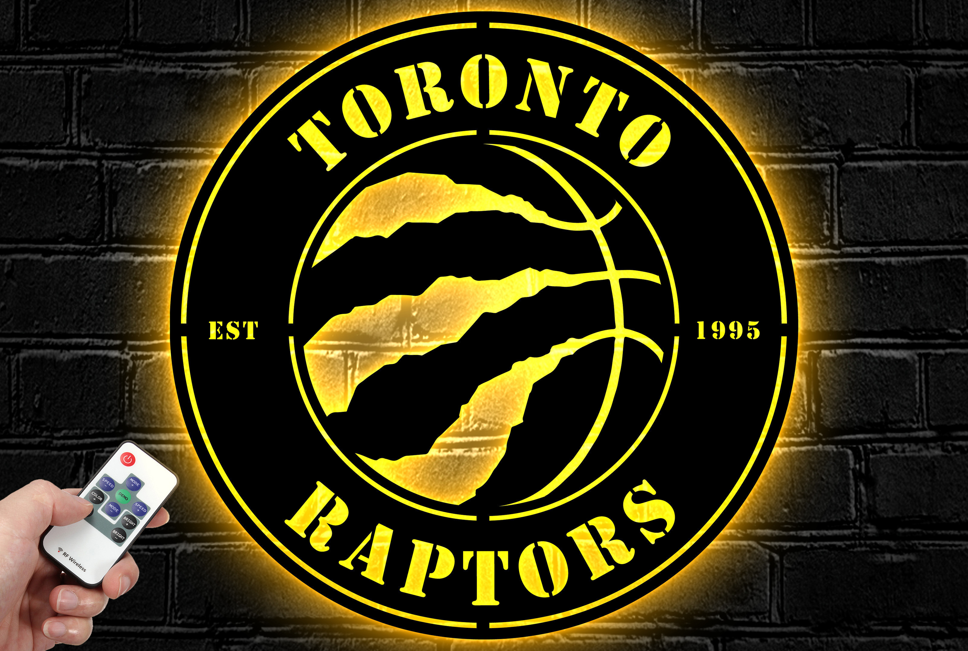 Toronto Raptors Metal Sign LED Light NBA Wall Art Home Decor