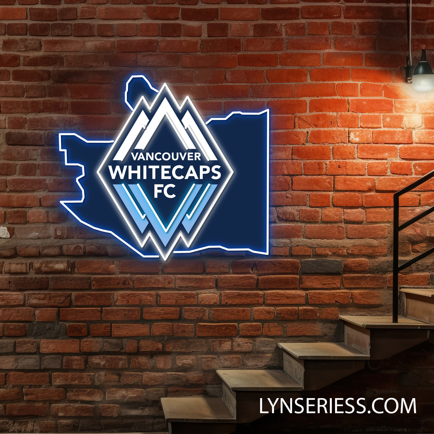 Vancouver Whitecaps FC Vancouver State Map Neon LED Sign MLS Acrylic Artwork Wall Art Home Decor