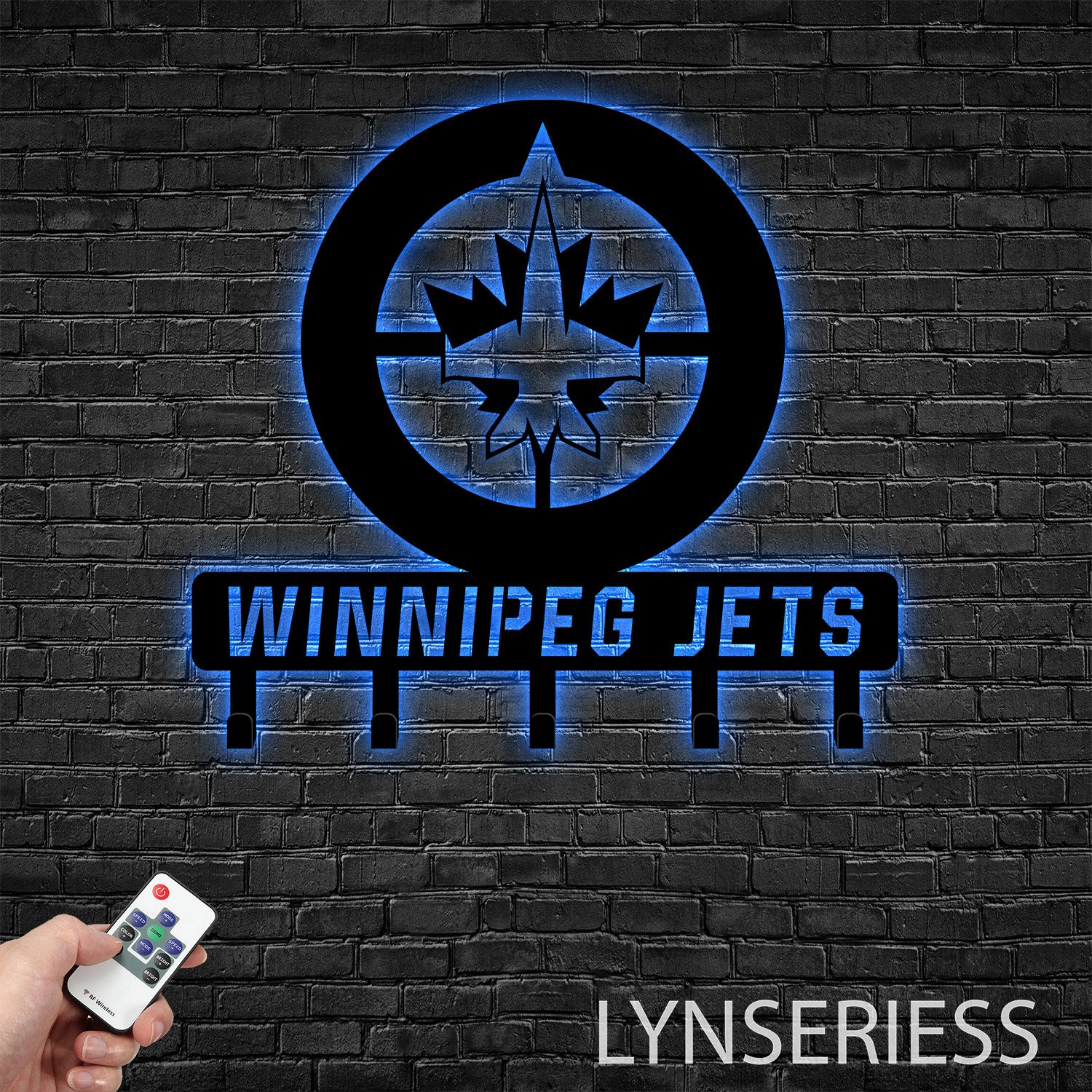 Winnipeg Jets Metal Key Holder LED Light NHL Fan Wall Hanger