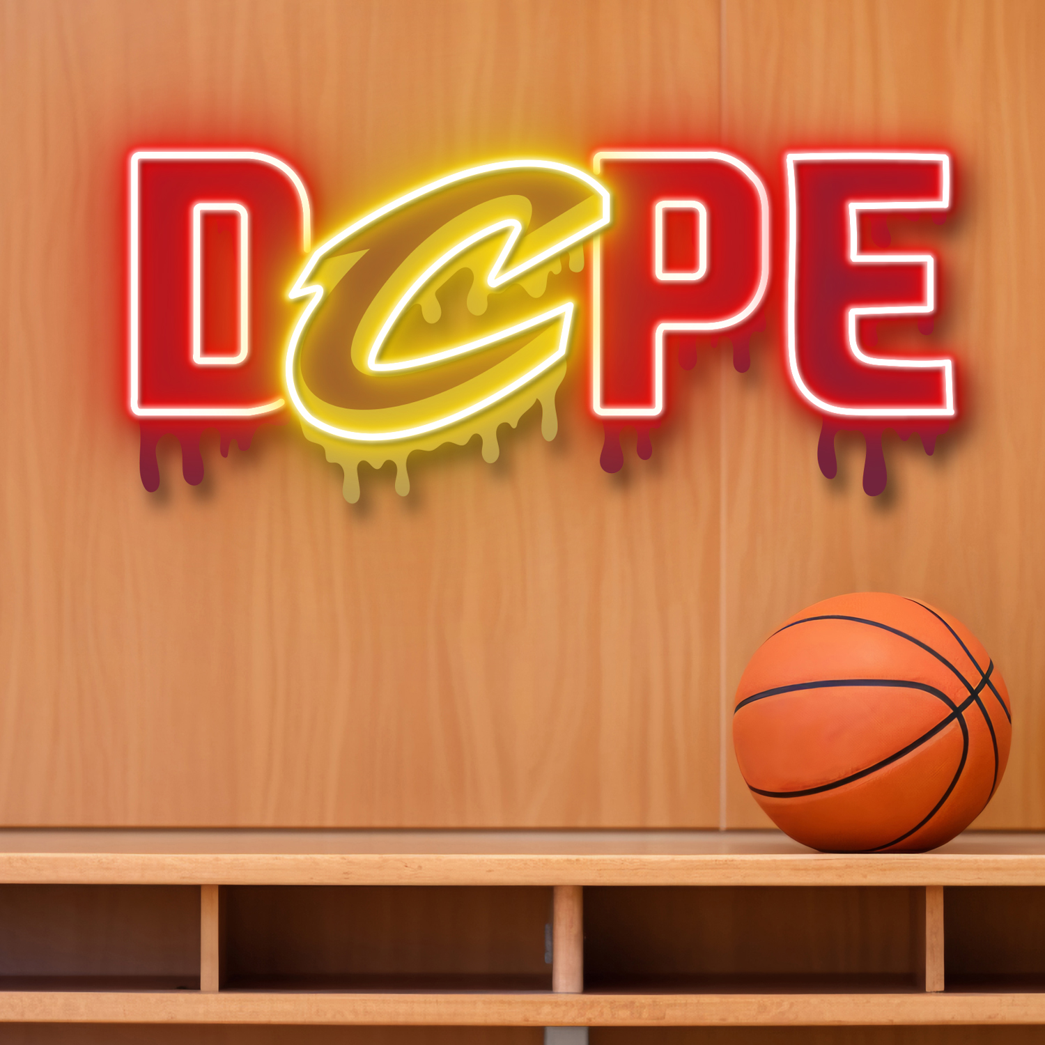 Dripping Dope Cleveland Cavaliers Neon LED Sign NBA Fan Acrylic Wall Art Home Decor