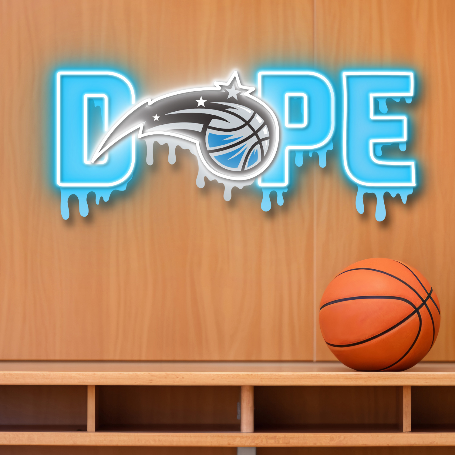 Dripping Dope Orlando Magic Neon LED Sign NBA Fan Acrylic Wall Art Home Decor