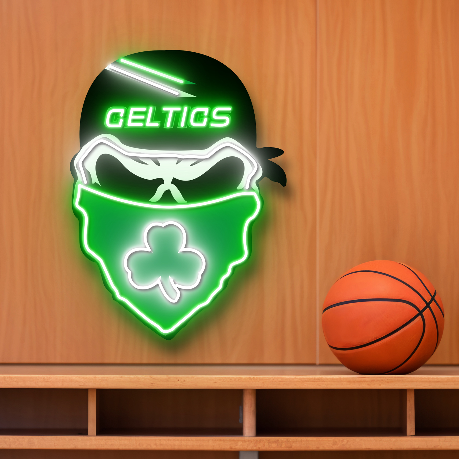 Boston Celtics Skull Neon LED Sign NBA Acrylic Artwork Home Decor