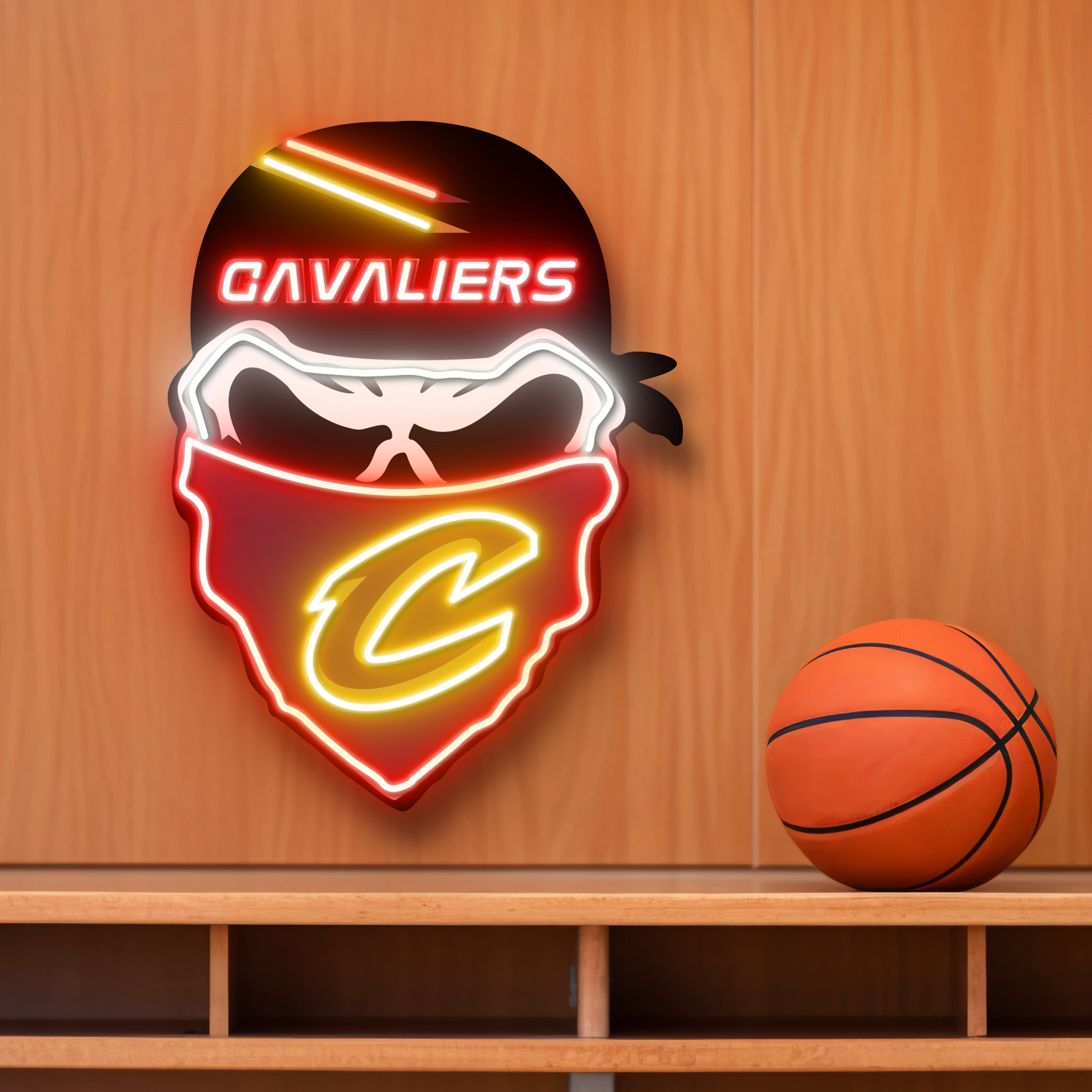 Cleveland Cavaliers Skull Neon LED Sign NBA Acrylic Artwork Home Decor