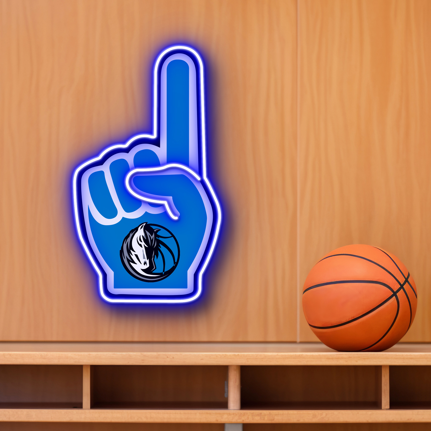 NBA Dallas Mavericks Foam Finger Neon LED Sign #1 Basketball Acrylic Home Decor