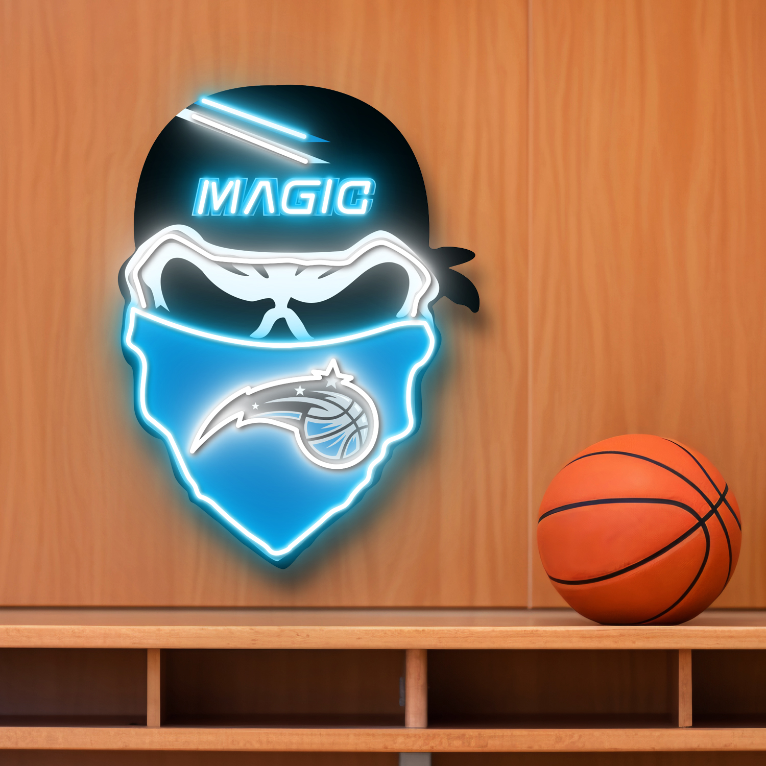 Orlando Magic Skull Neon LED Sign NBA Acrylic Artwork Home Decor