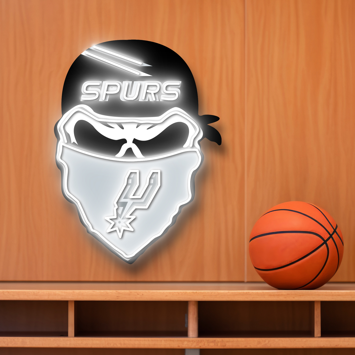 San Antonio Spurs Skull Neon LED Sign NBA Acrylic Artwork Home Decor