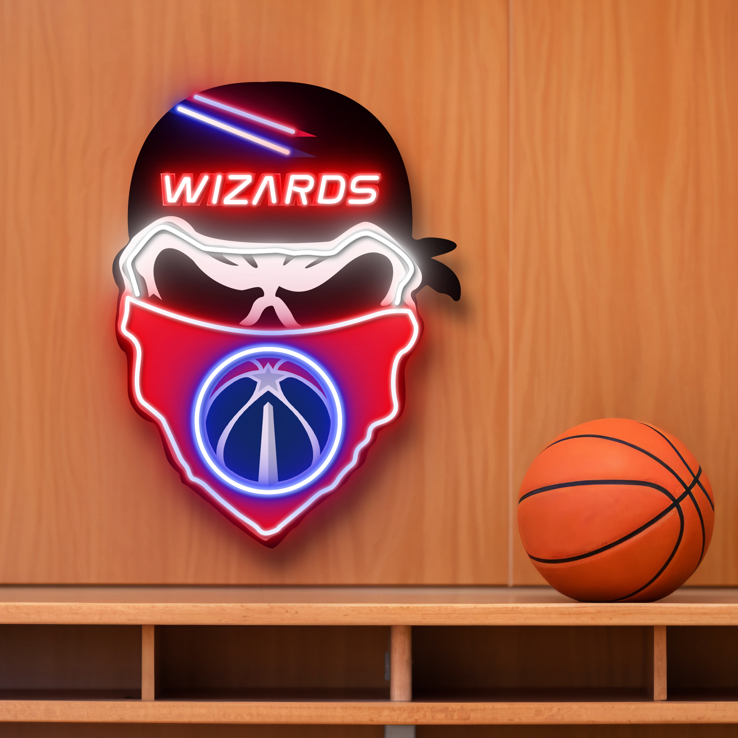 Washington Wizards Skull Neon LED Sign NBA Acrylic Artwork Home Decor