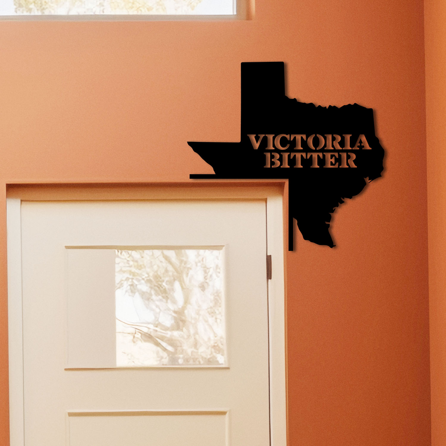 Victoria Texas Sign Victoria Bitter VB Texas State Map Metal Door Corner Home Bar Pub Frame ...