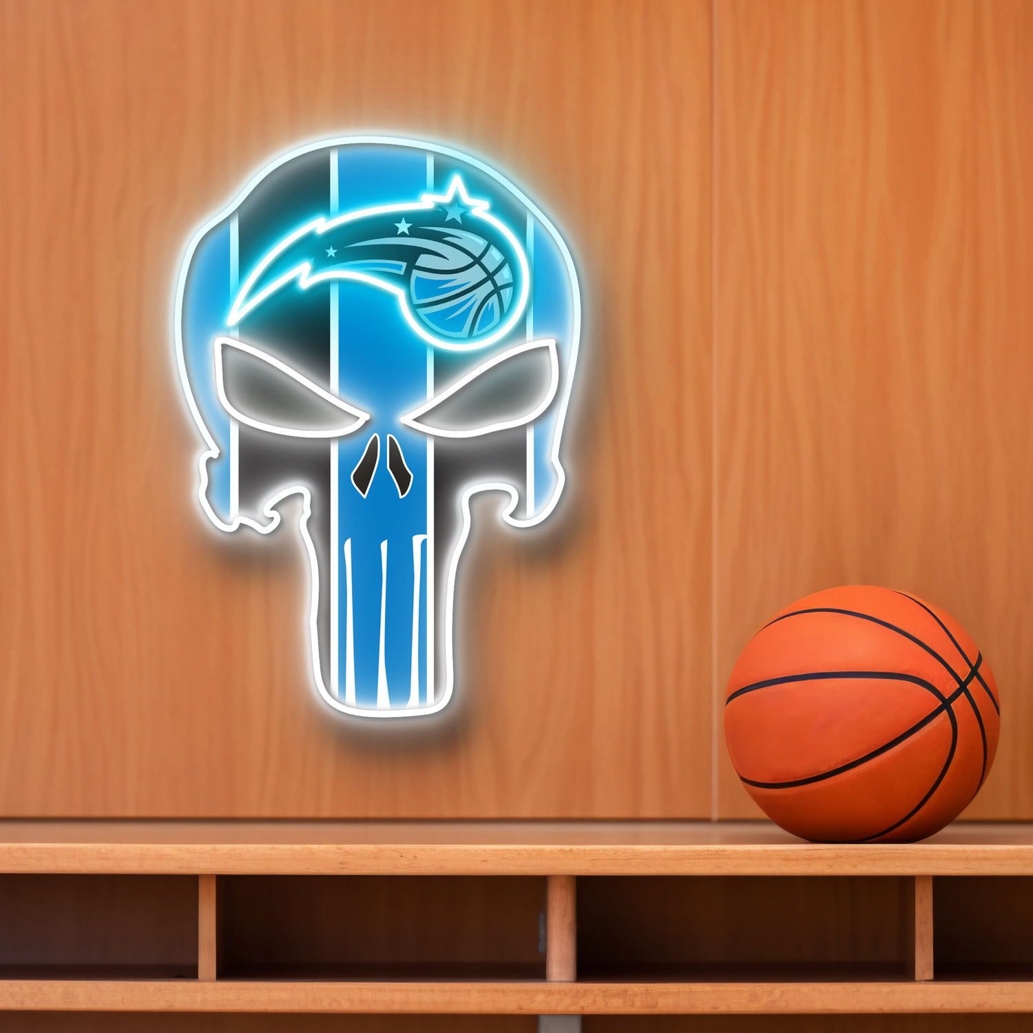The Punisher Orlando Magic Neon LED Sign NBA Acrylic Artwork Wall Art Home Decor