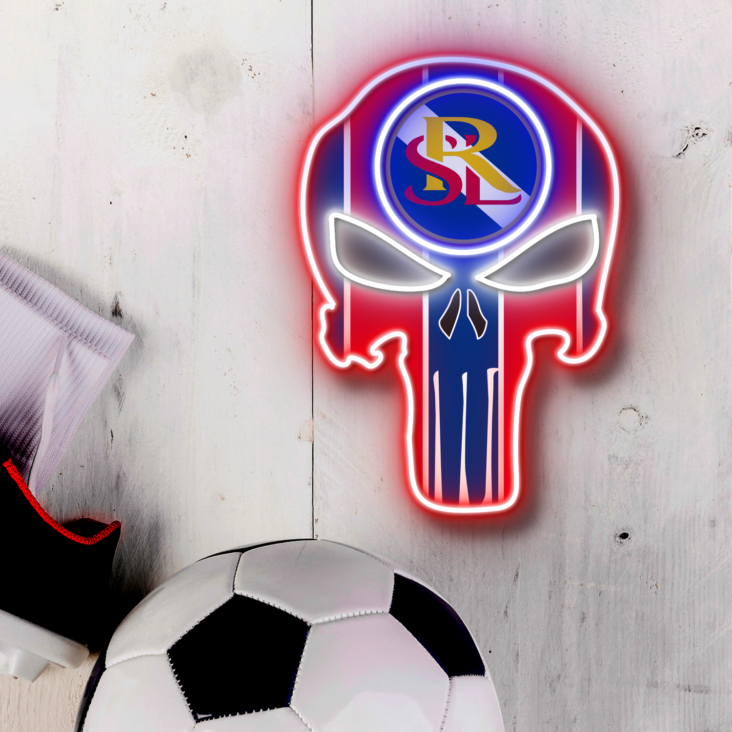 The Punisher Real Salt Lake FC Neon LED Sign MLS Acrylic Artwork Wall Art Home Decor
