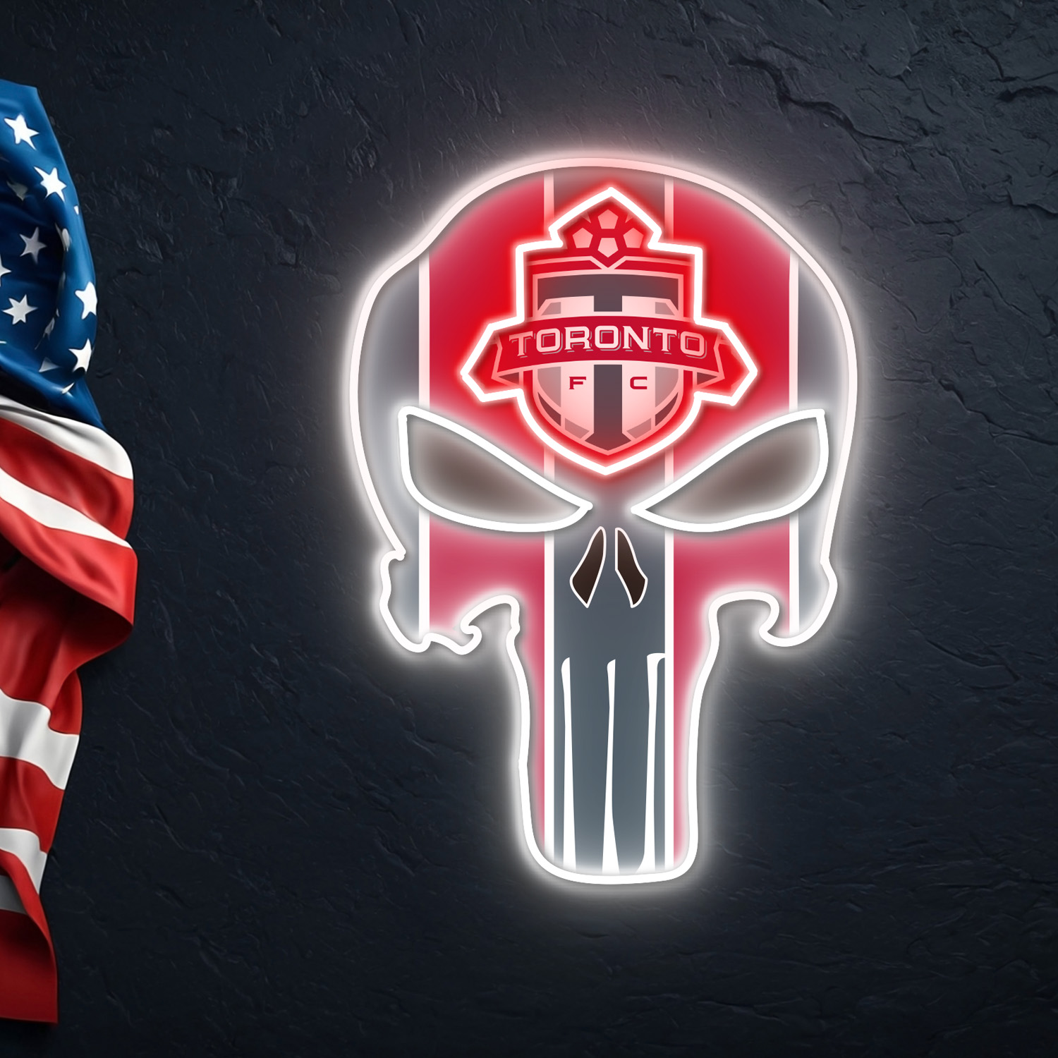 The Punisher Toronto FC Neon LED Sign MLS Acrylic Artwork Wall Art Home Decor