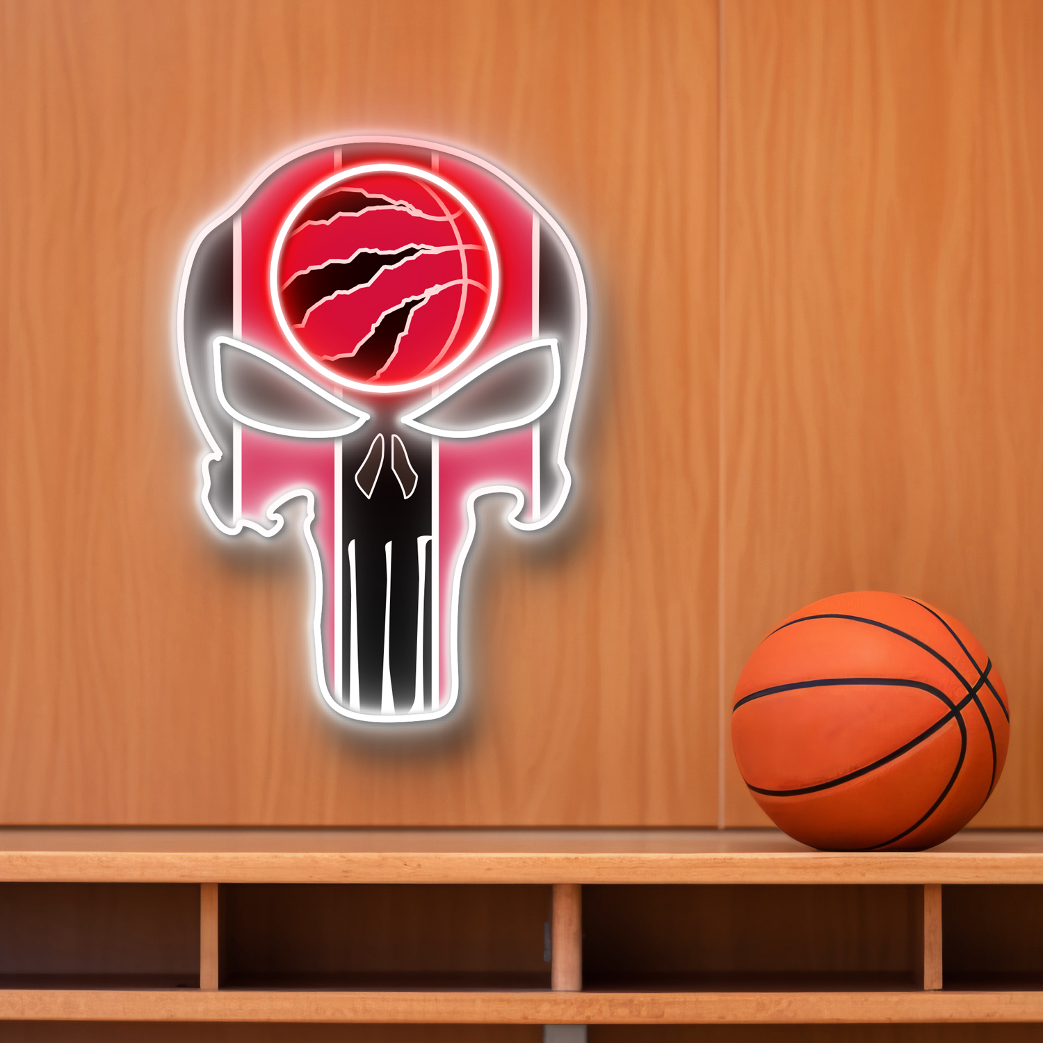 The Punisher Toronto Raptors Neon LED Sign NBA Acrylic Artwork Wall Art Home Decor