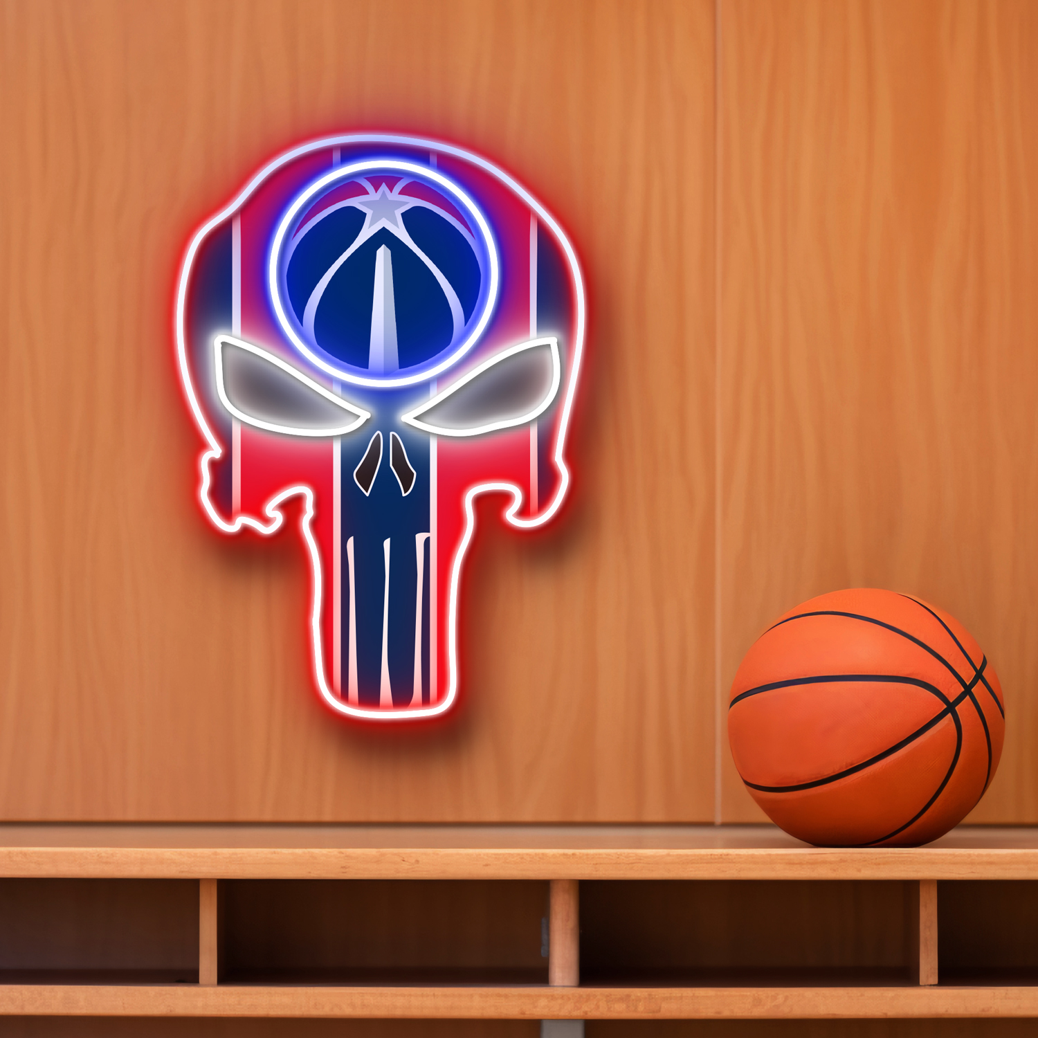 The Punisher Washington Wizards Neon LED Sign NBA Acrylic Artwork Wall Art Home Decor